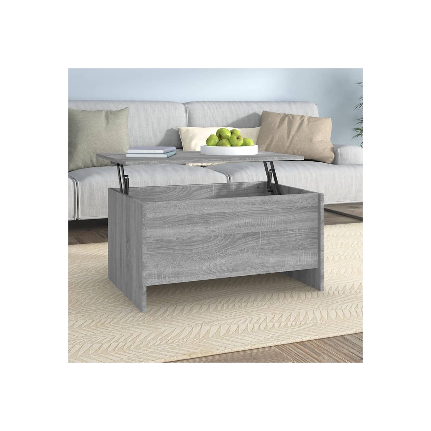 Table basse vidaXL Sonoma gris 80 x 55,5 x 41,5&nbsp;cm bois d'ingénierie