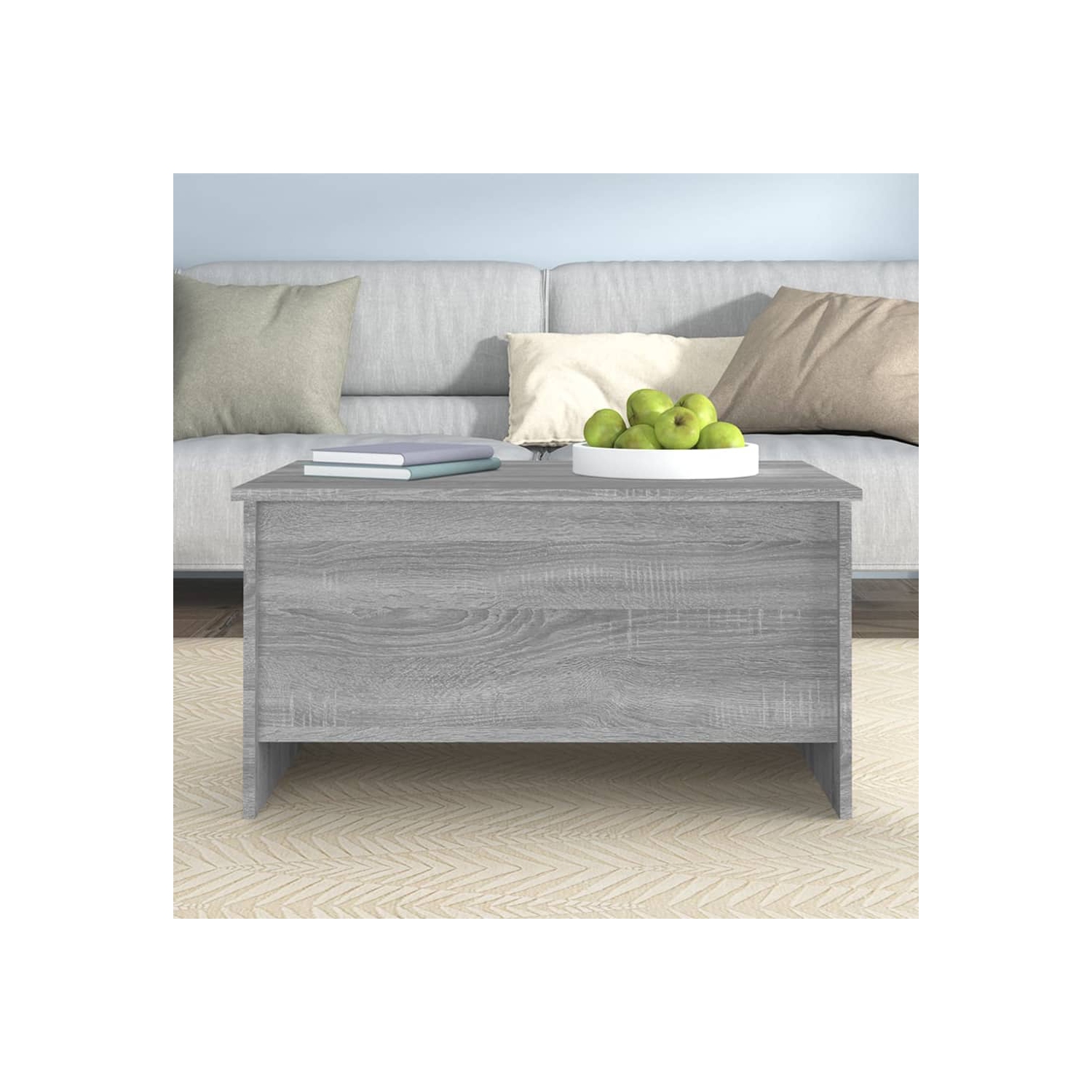Table basse vidaXL Sonoma gris 80 x 55,5 x 41,5&nbsp;cm bois d'ingénierie