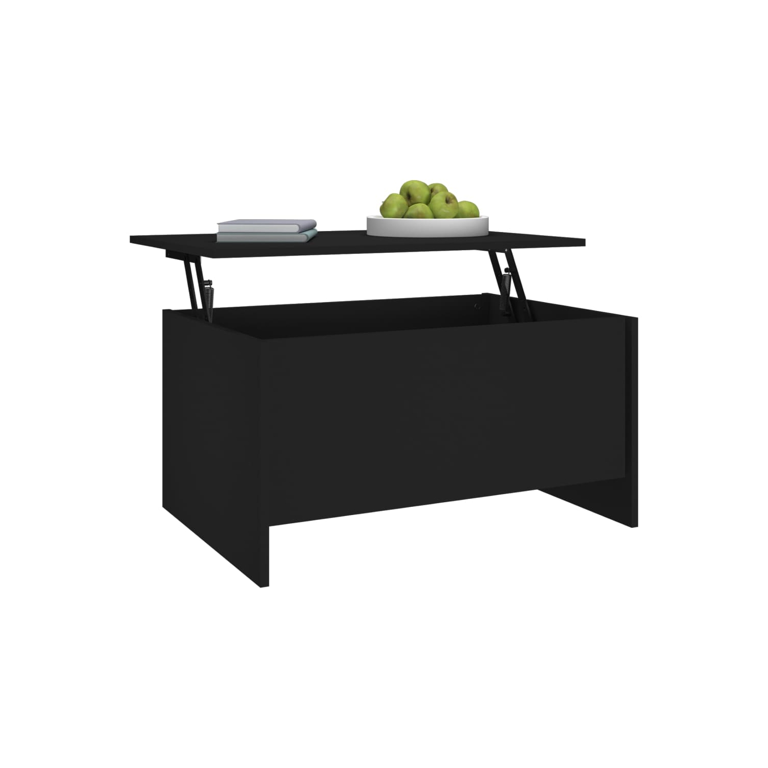 vidaXL Coffee Table Black 80x55.5x41.5 cm Engineered Wood