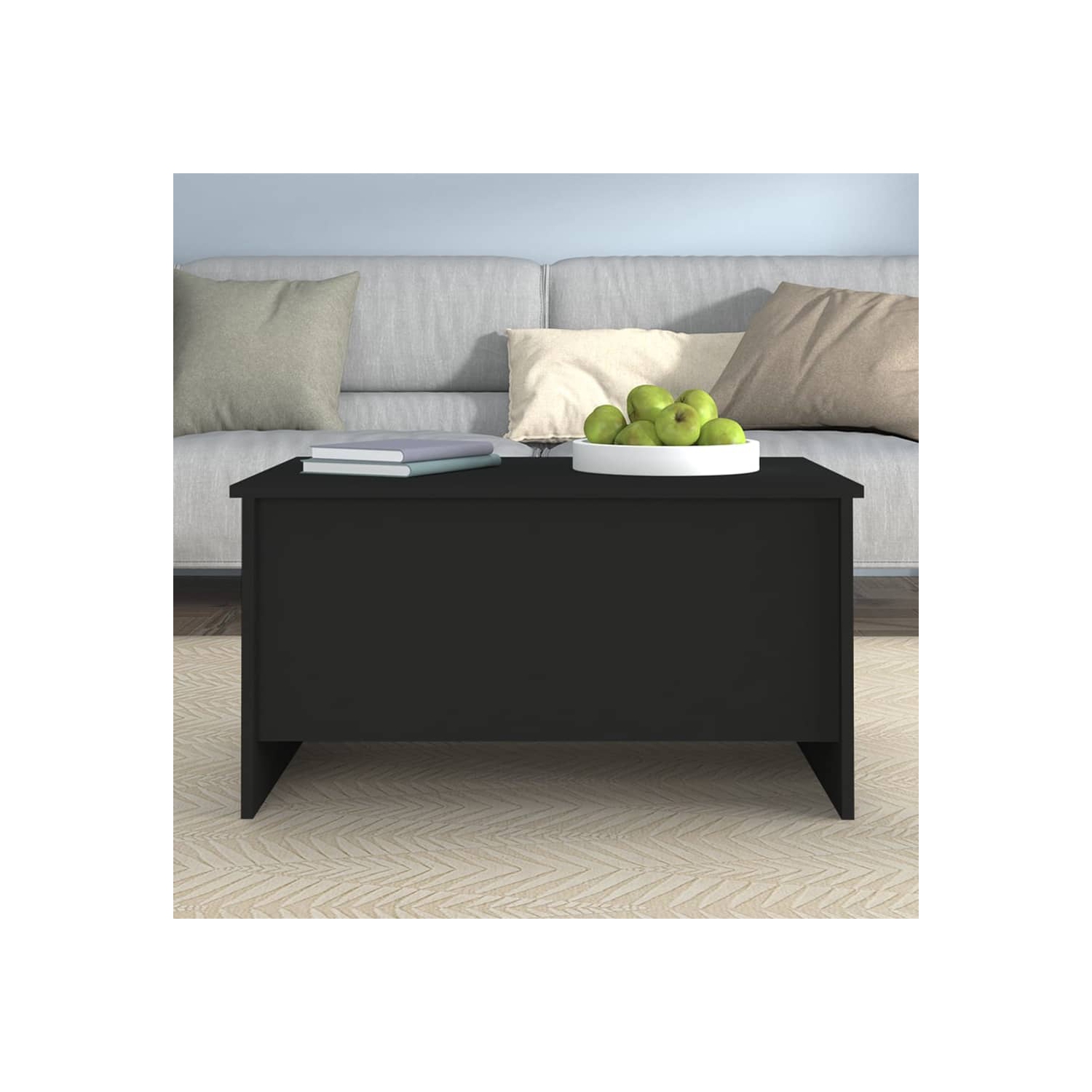 vidaXL Coffee Table Black 80x55.5x41.5 cm Engineered Wood