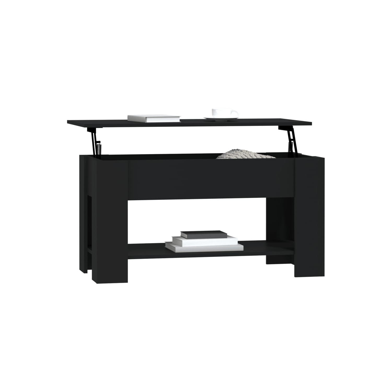 vidaXL Coffee Table Black 101x49x52 cm Engineered Wood