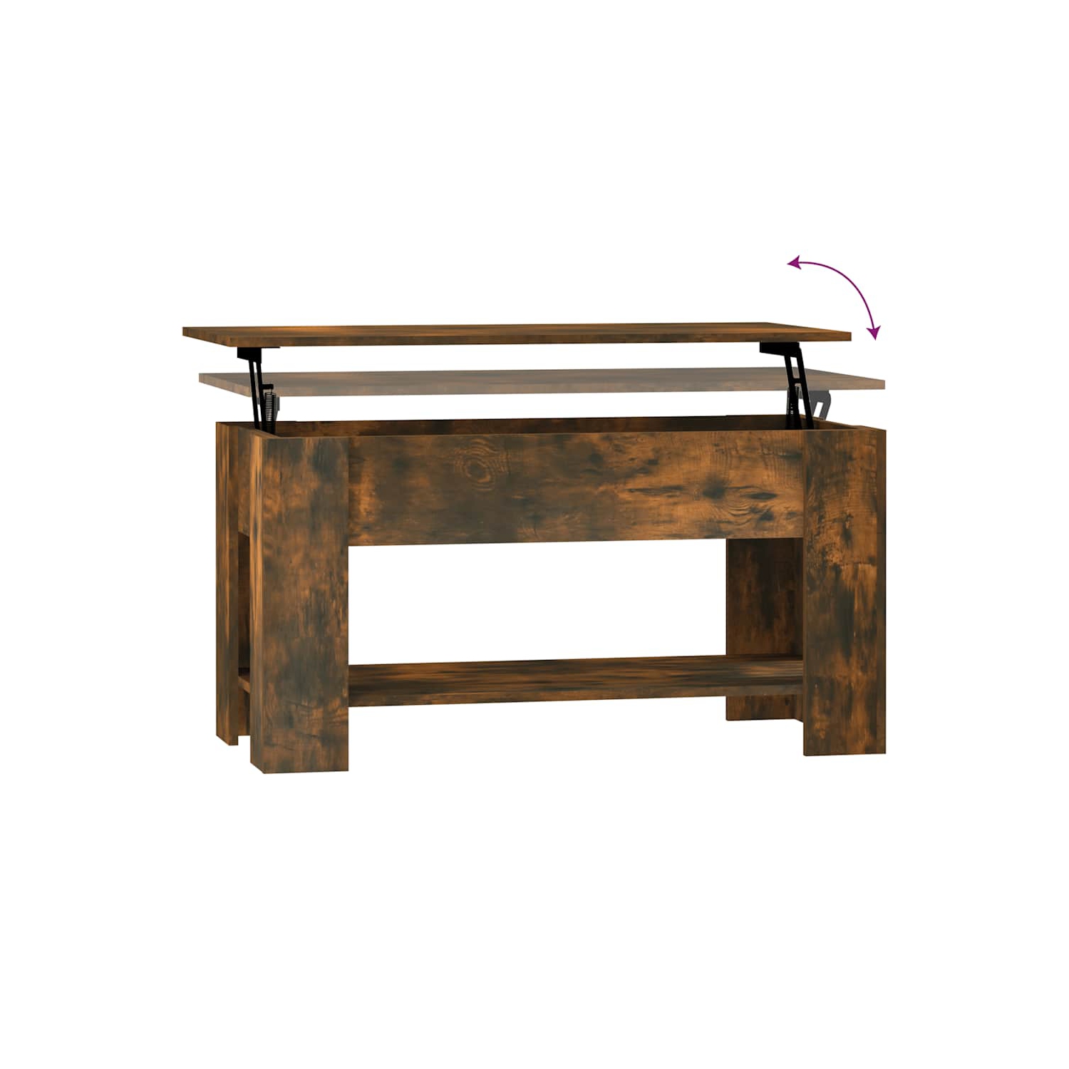 vidaXL Coffee Table Smoked Oak 101x49x52 cm Engineered Wood