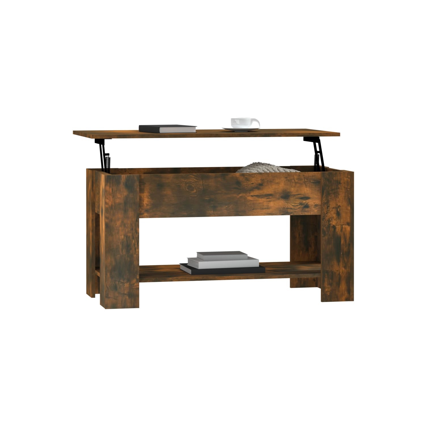 vidaXL Coffee Table Smoked Oak 101x49x52 cm Engineered Wood