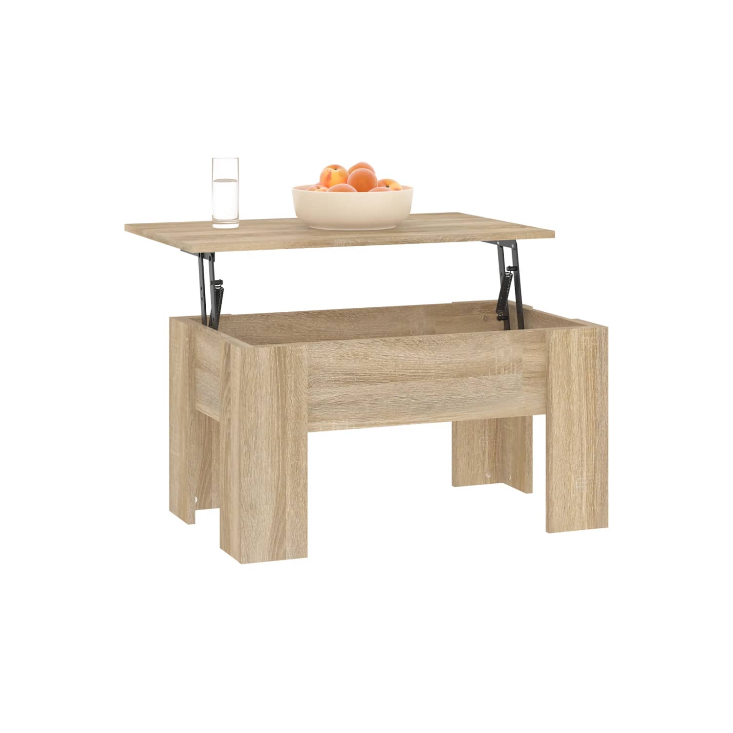 vidaXL Coffee Table Sonoma Oak 79x49x41 cm Engineered Wood
