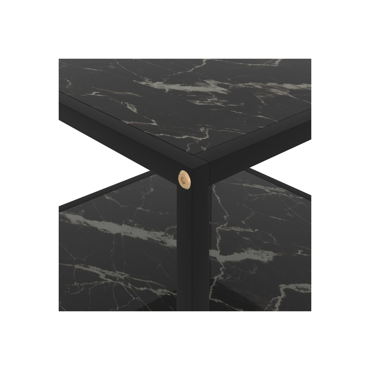 vidaXL Coffee Table Black 60x60x35 cm Tempered Glass