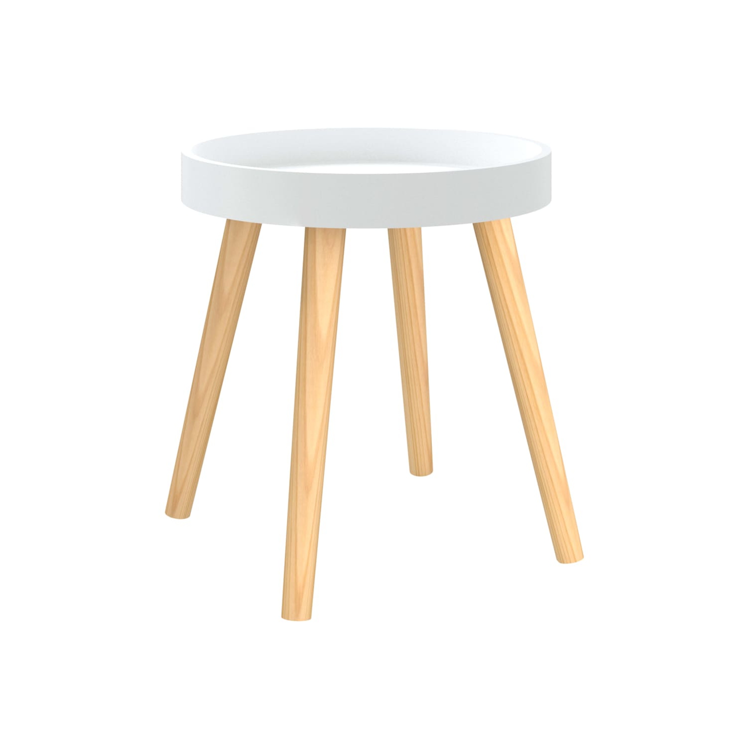 vidaXL Side Table White 38x38x40 cm Engineered Wood&Solid Wood Pine