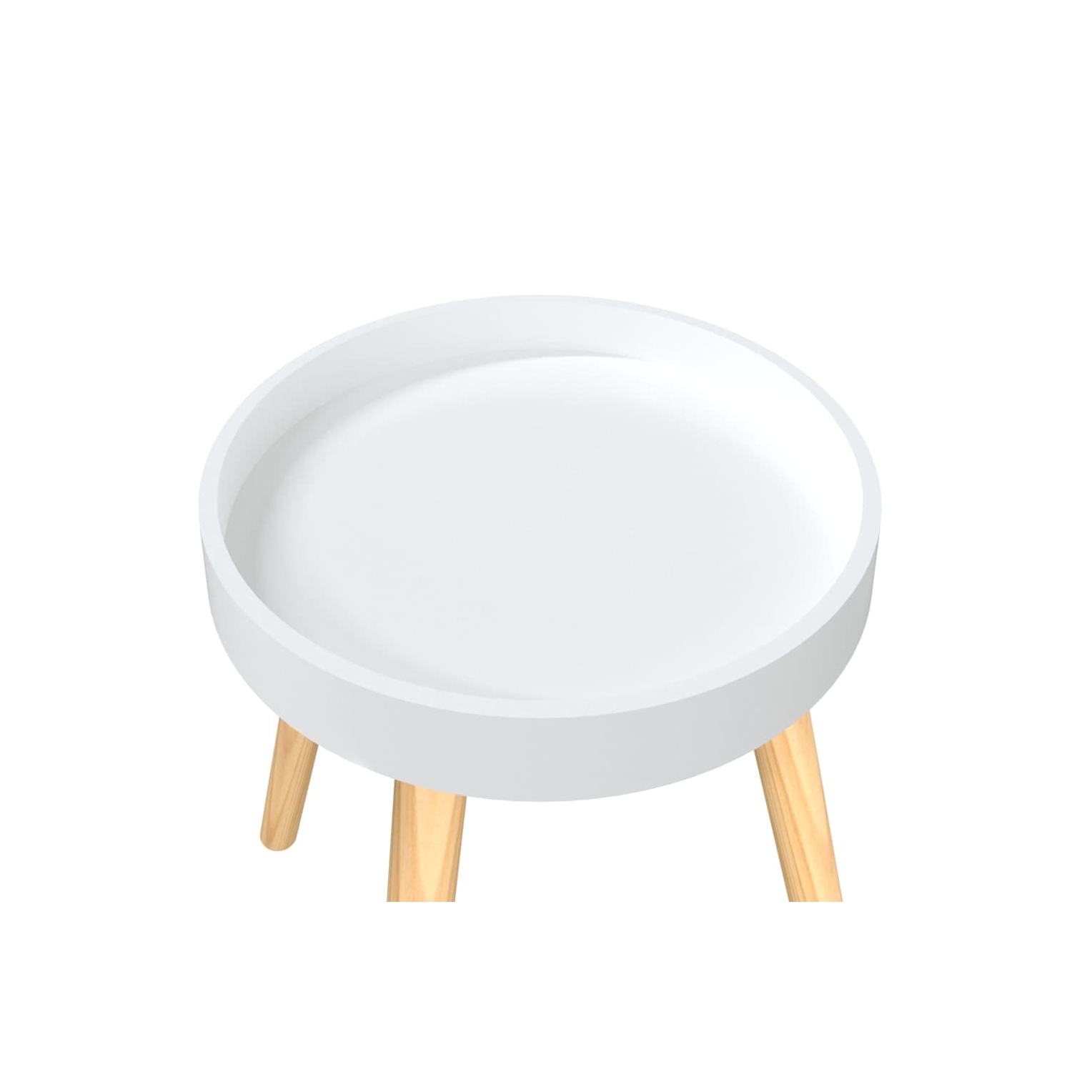 vidaXL Side Table White 38x38x40 cm Engineered Wood&Solid Wood Pine