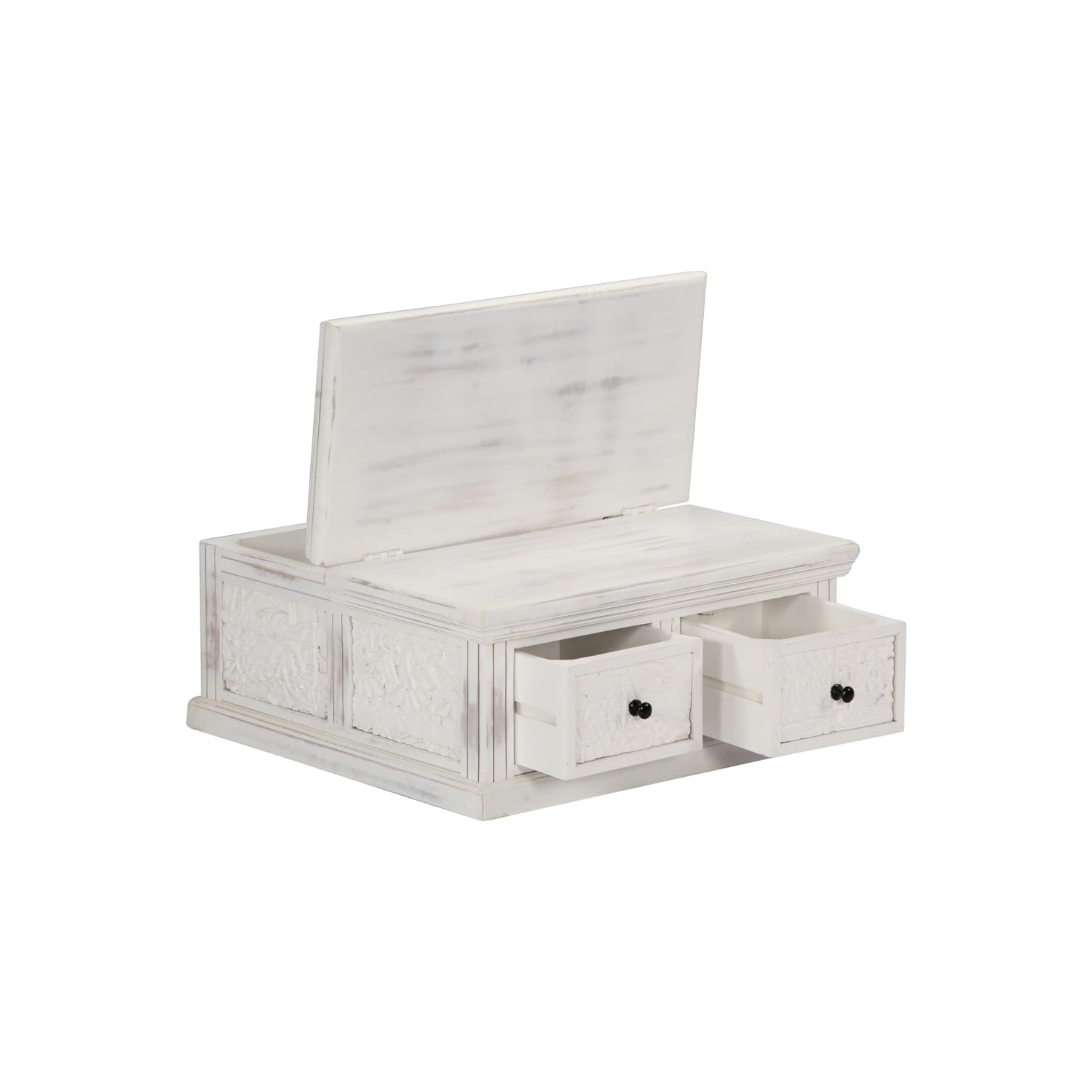 vidaXL Coffee Table White 70x70x30 cm Solid Mango Wood