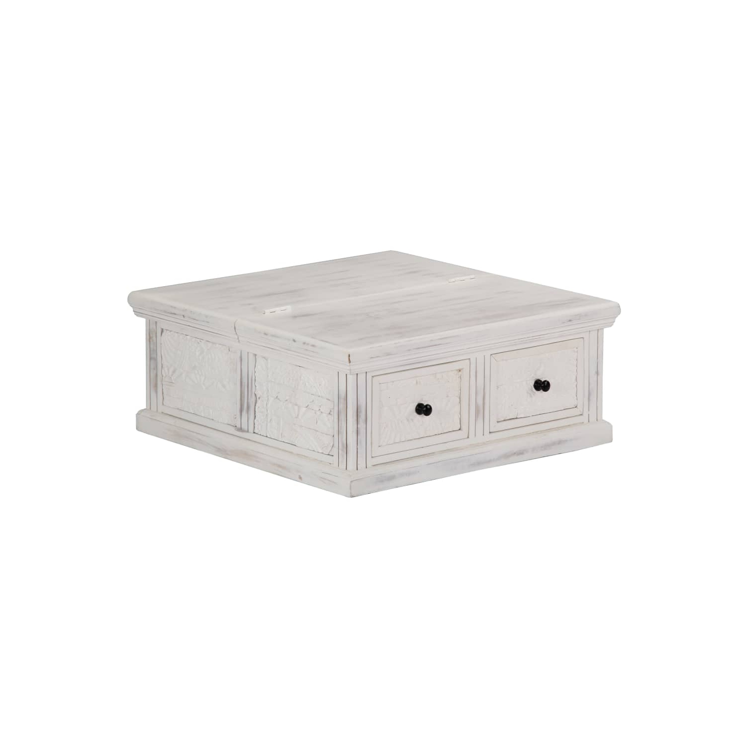 vidaXL Coffee Table White 70x70x30 cm Solid Mango Wood