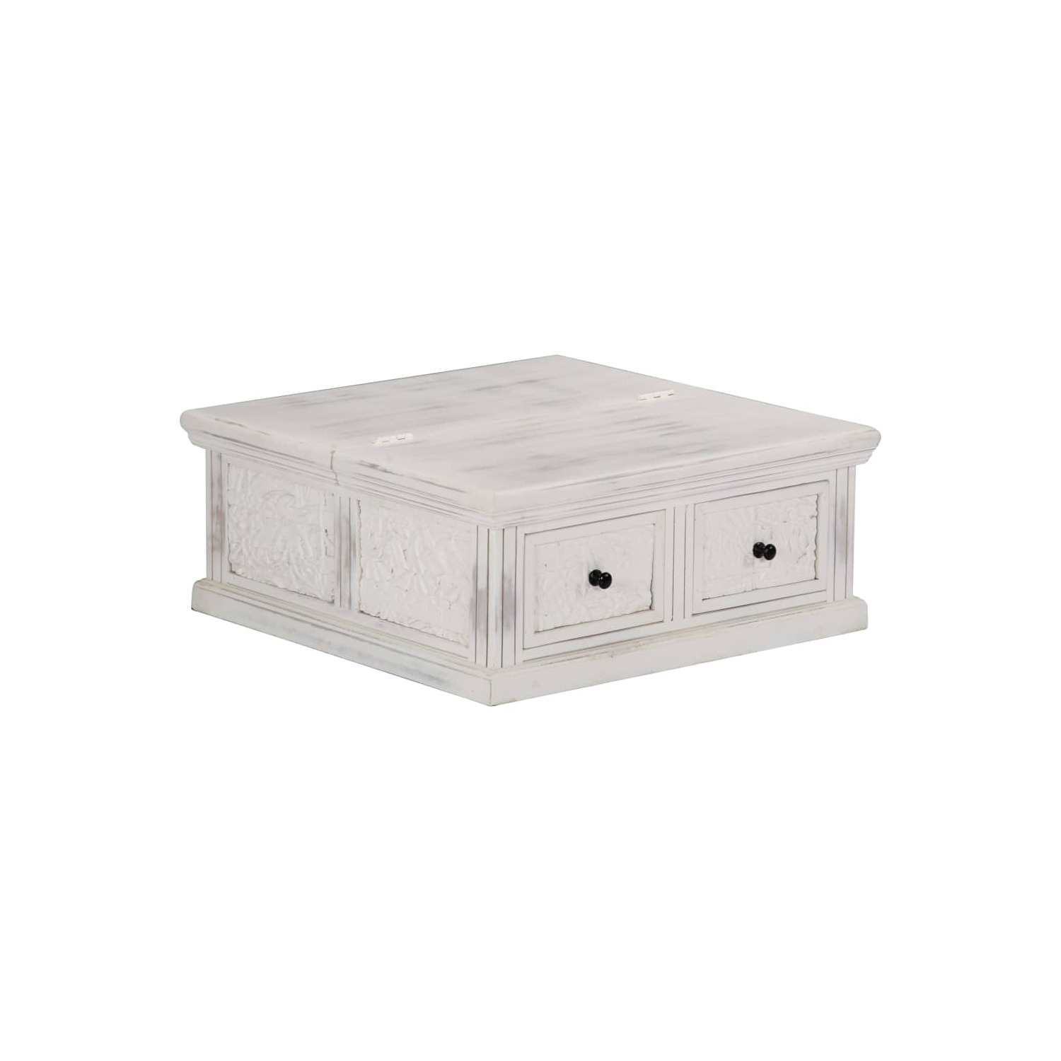 vidaXL Coffee Table White 70x70x30 cm Solid Mango Wood