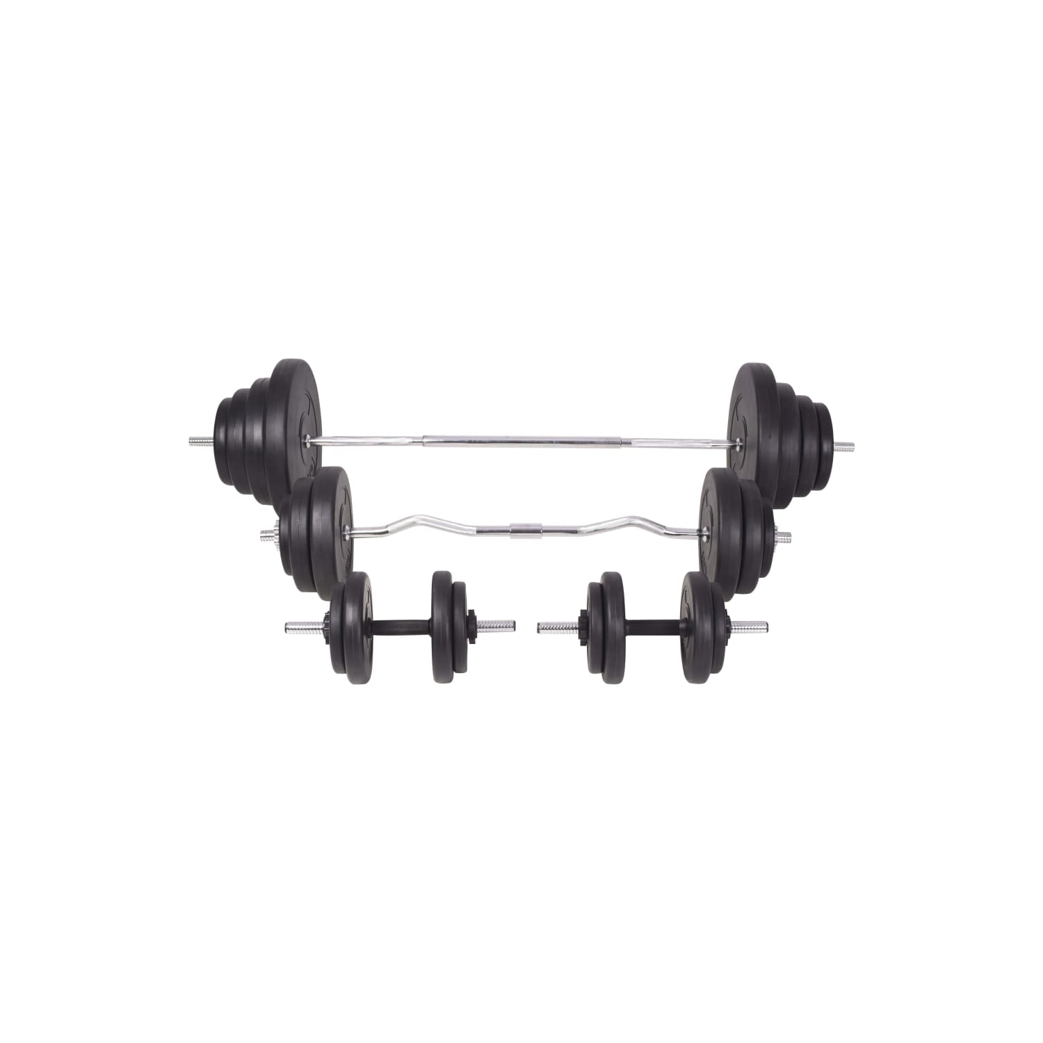 vidaXL Barbell and Dumbbell Set 120 kg