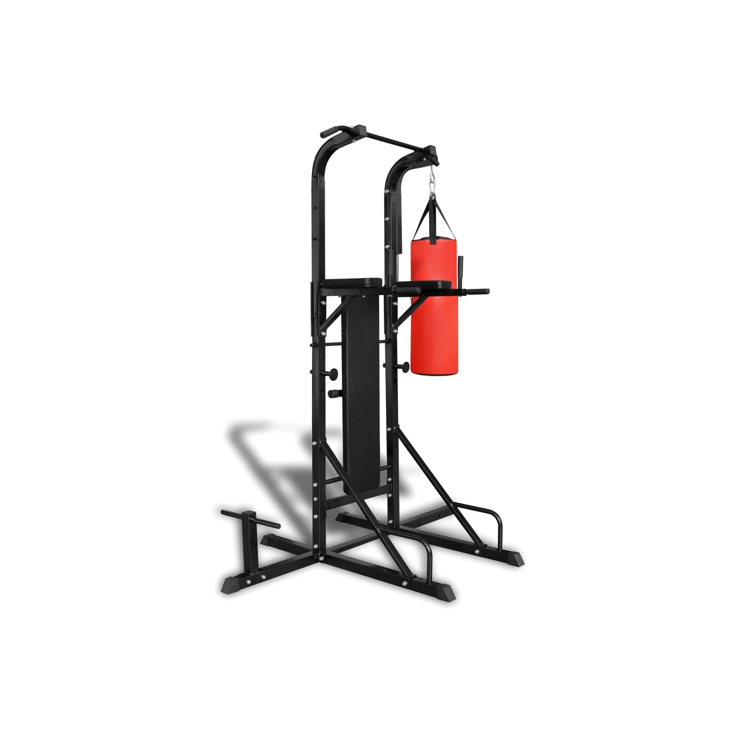 Chaise romaine avec banc et sac de boxe