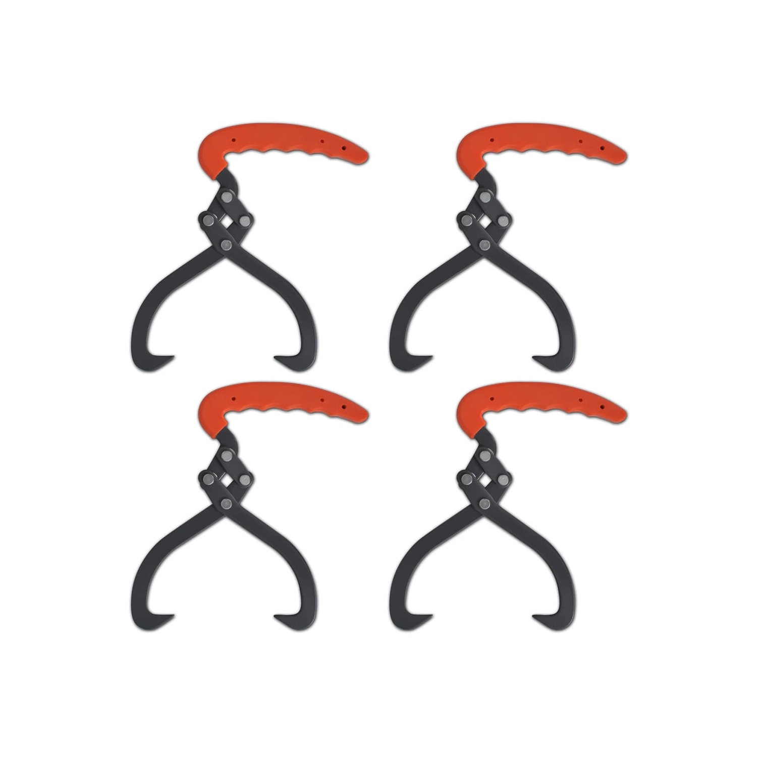 4 pcs Log Tongs with PVC Handle