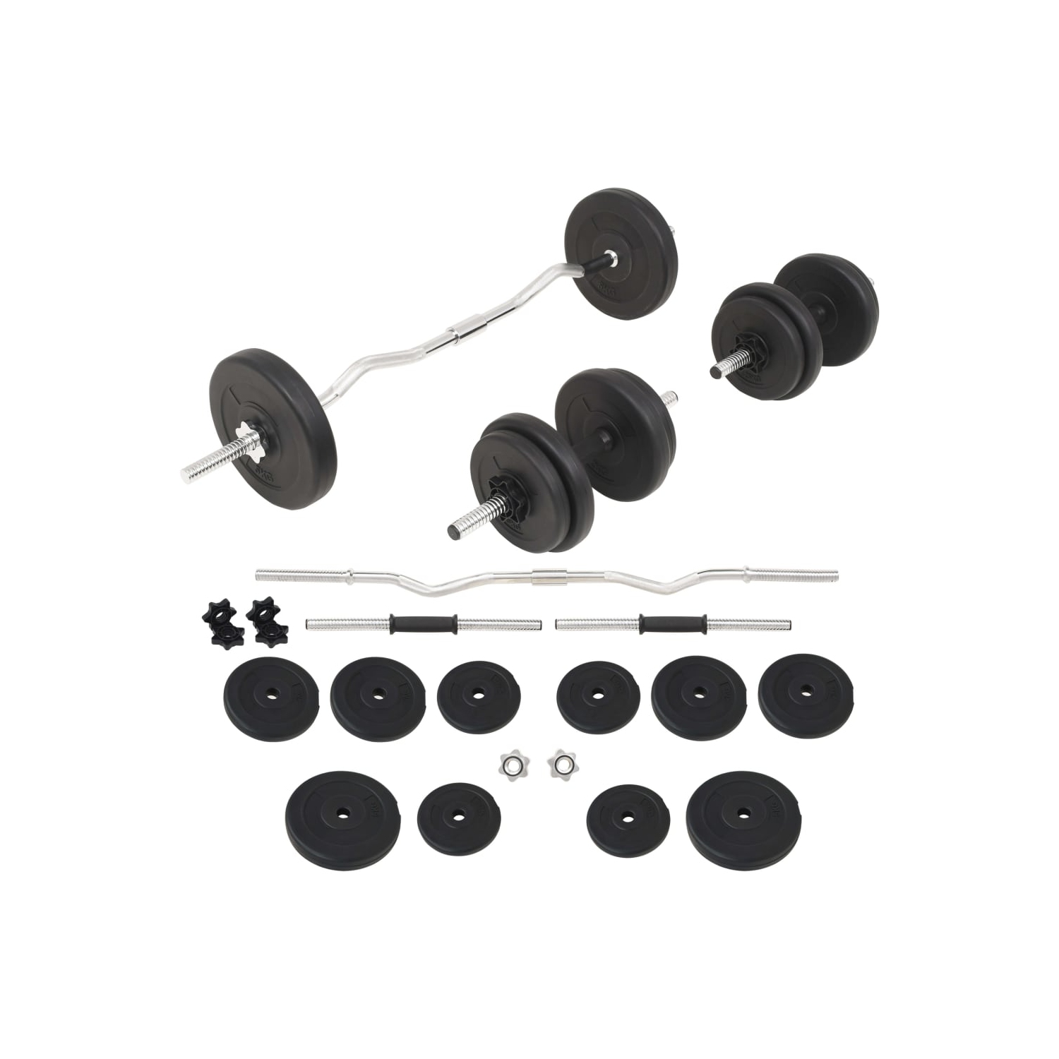 30&nbsp;kg pour haltère et haltères vidaXL