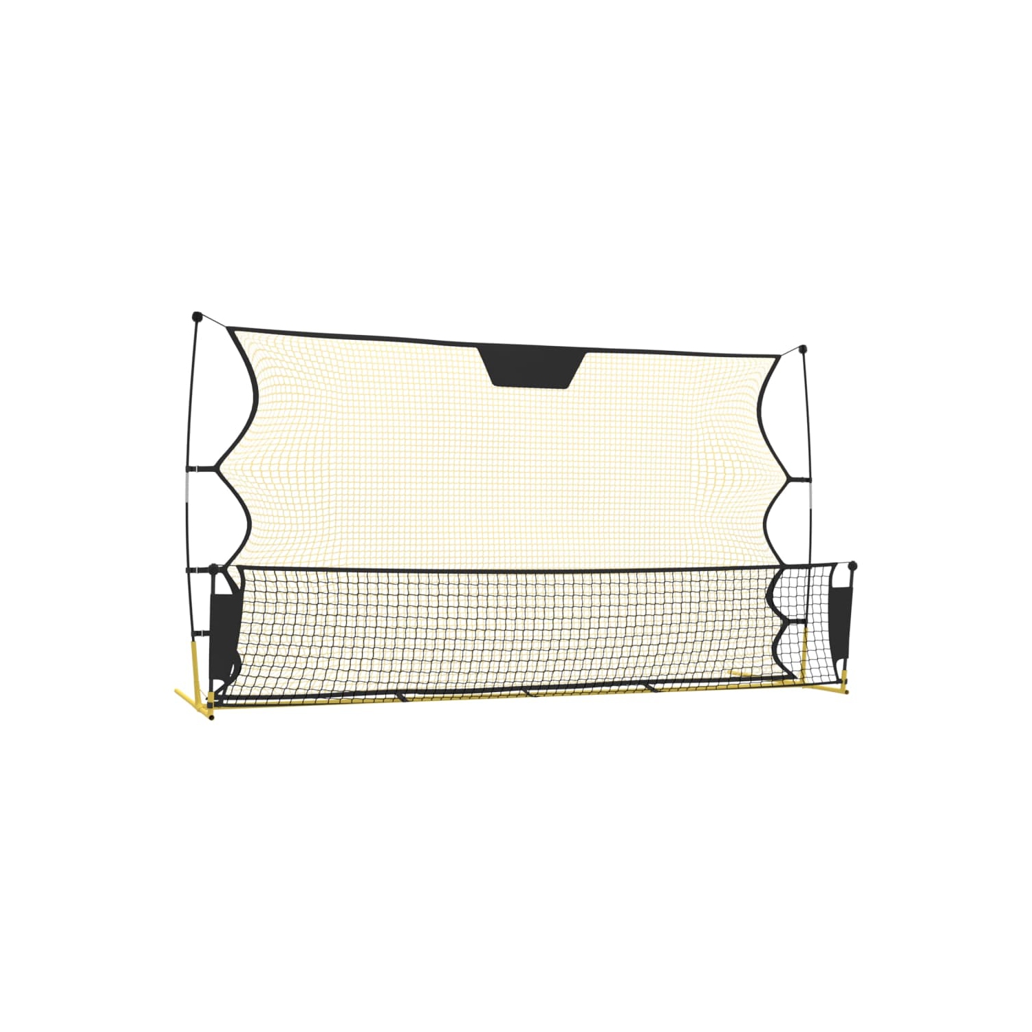 Filet d'entraînement pour le football noir et jaune 183x85x120&nbsp;cm polyester