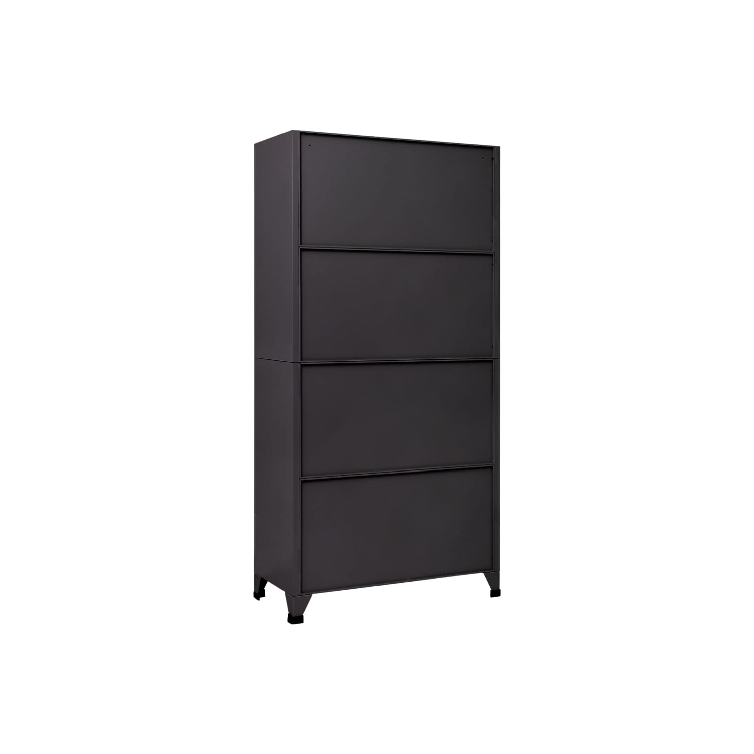 Armoire à casier VisdaXL acier 180&nbsp;cm anthracite et rouge 90x45x