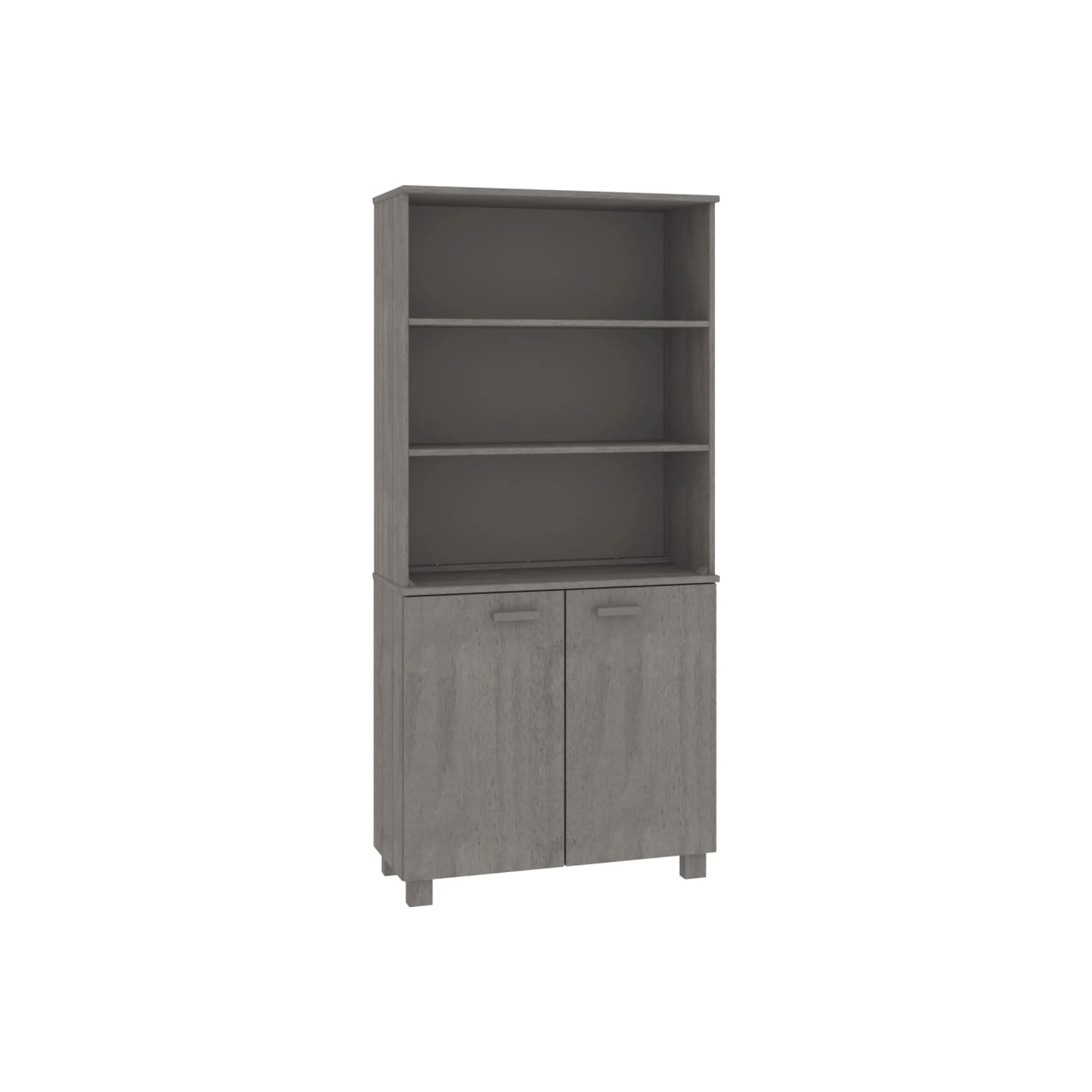 vidaXL Highboard HAMAR Solid Wood Pine Light Grey