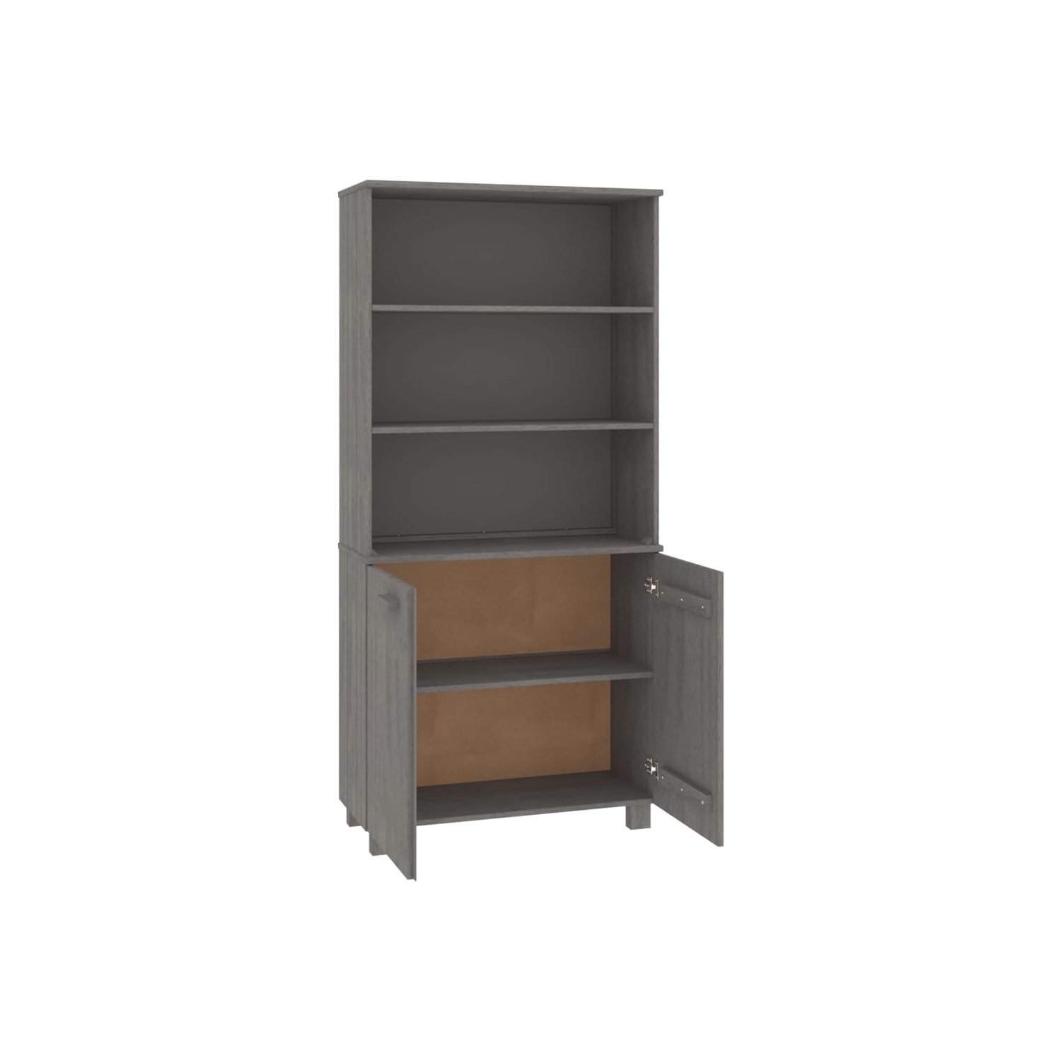 vidaXL Highboard HAMAR Solid Wood Pine Light Grey