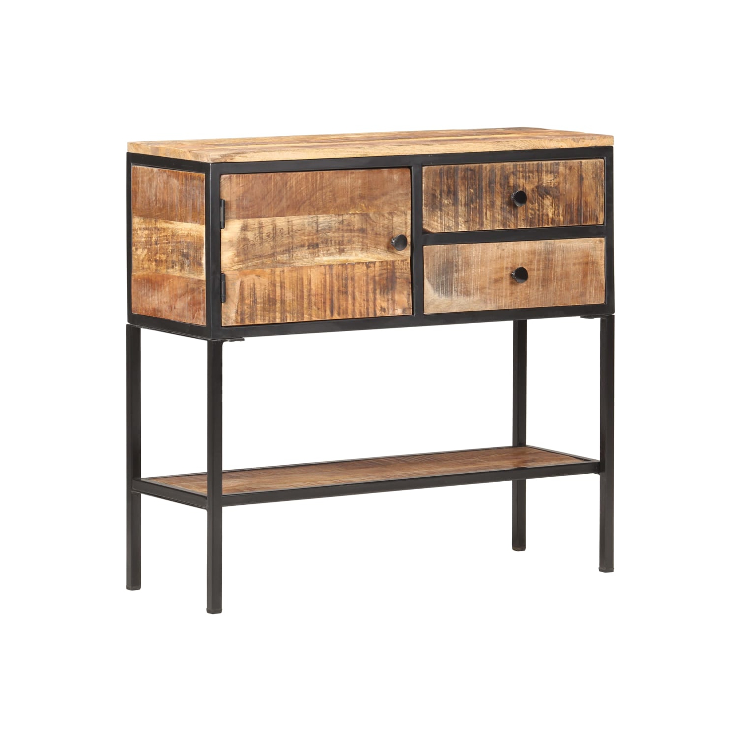 vidaXL Sideboard 85x30x80 cm Rough Mango Wood