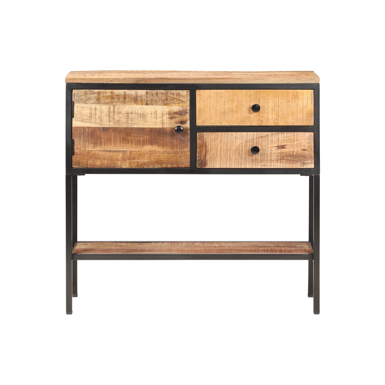 vidaXL Sideboard 85x30x80 cm Rough Mango Wood