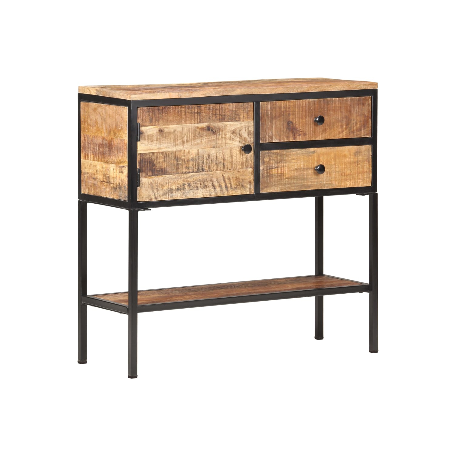 vidaXL Sideboard 85x30x80 cm Rough Mango Wood