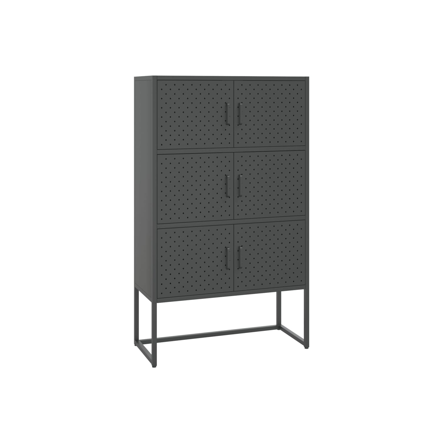 vidaXL Highboard Anthracite 80x35x135 cm Steel