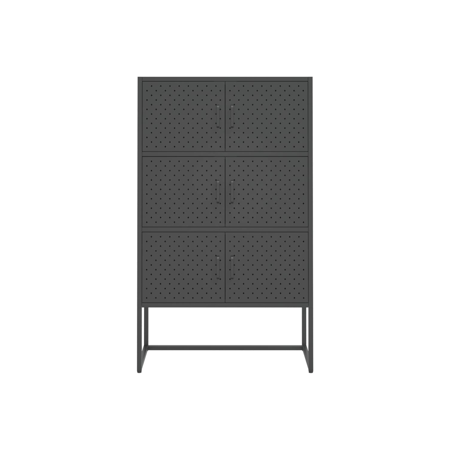 vidaXL Highboard Anthracite 80x35x135 cm Steel
