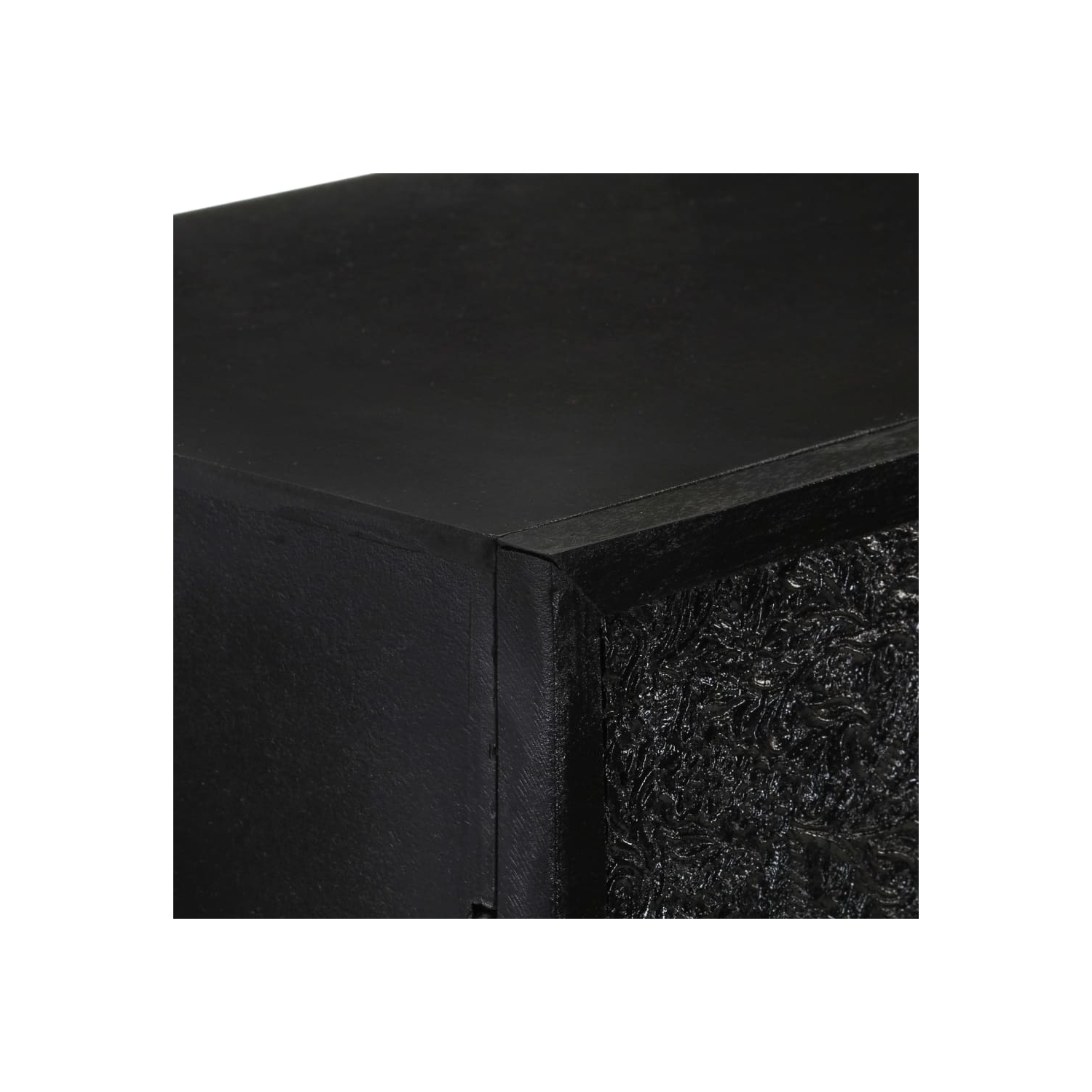 vidaXL Sideboard Black 60x30x120 cm Solid Acacia and Mango Wood