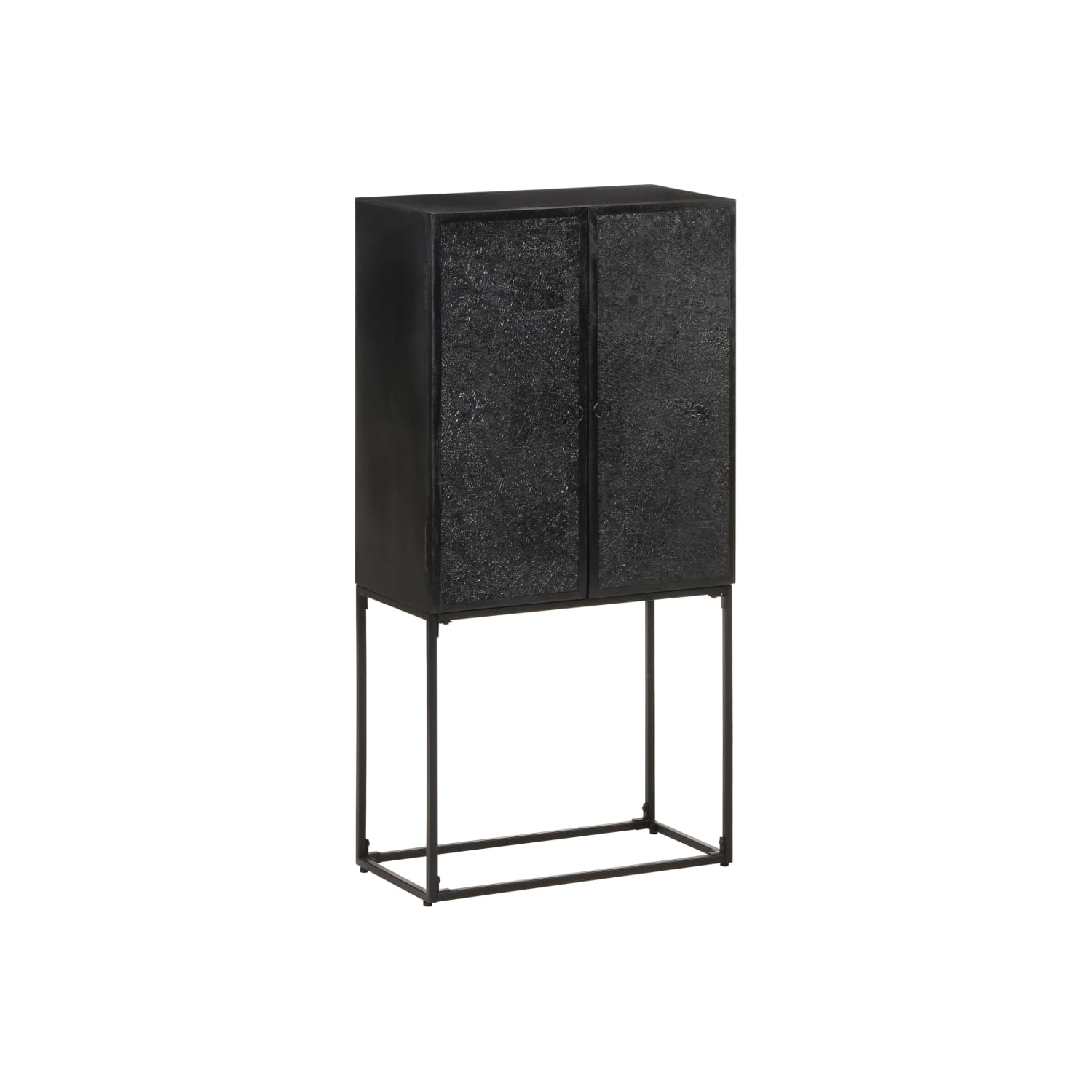 vidaXL Sideboard Black 60x30x120 cm Solid Acacia and Mango Wood