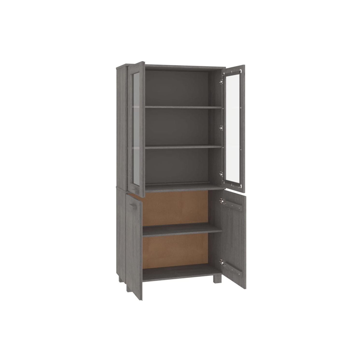 vidaXL Highboard HAMAR Solid Wood Pine Light Grey