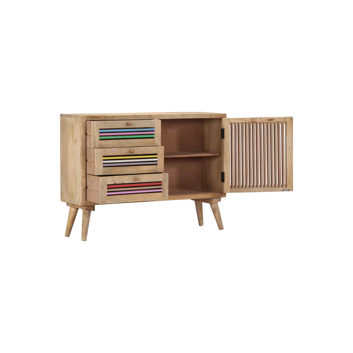 vidaXL Sideboard 100x30x75 cm Solid Mango Wood