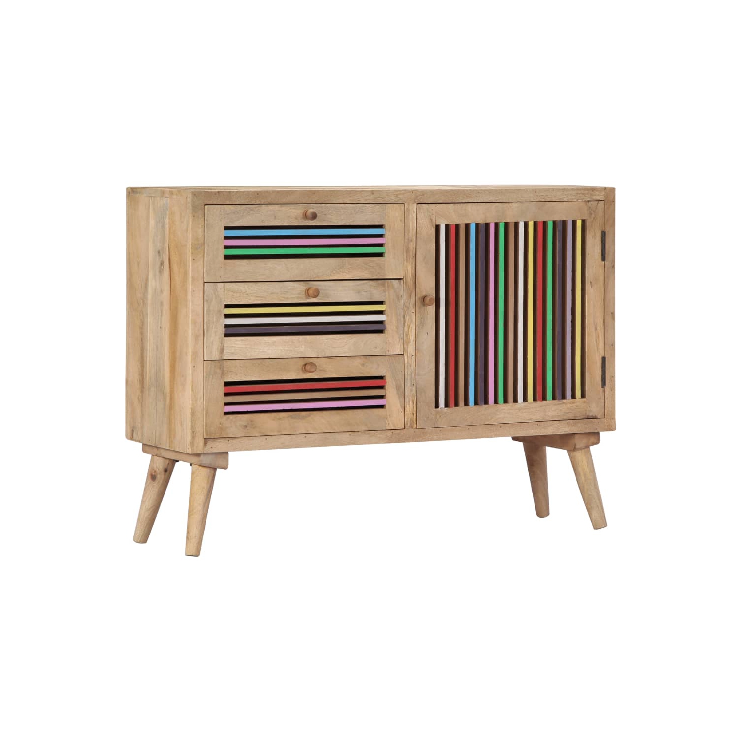 vidaXL Sideboard 100x30x75 cm Solid Mango Wood