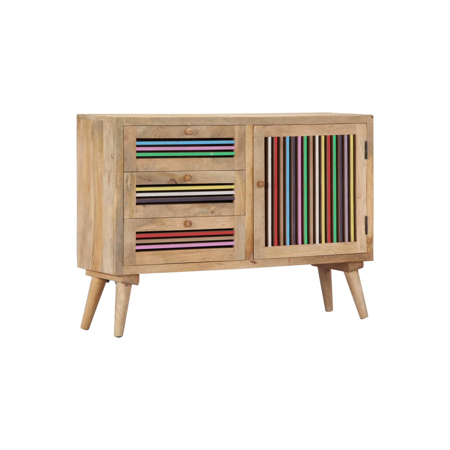vidaXL Sideboard 100x30x75 cm Solid Mango Wood