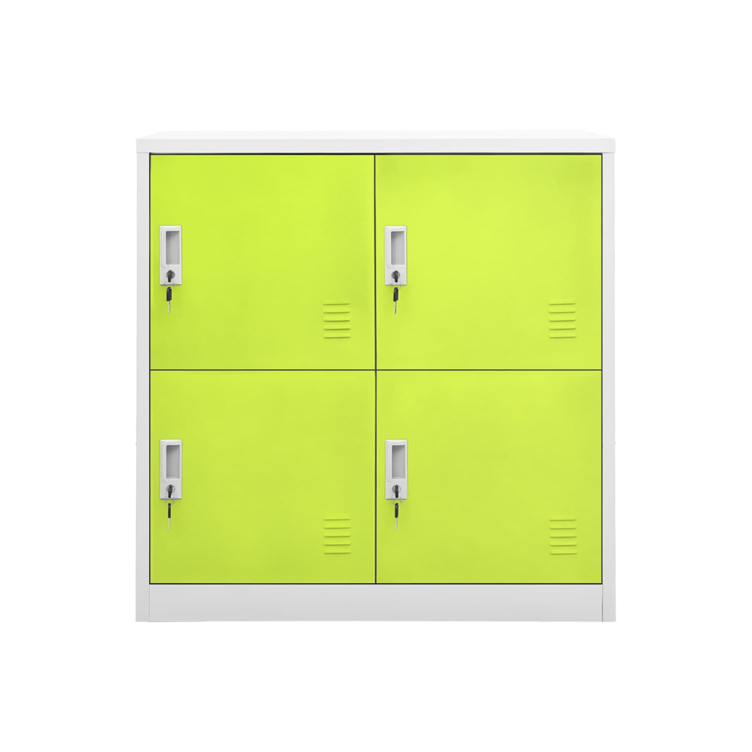 vidaXL Locker Cabinets 2 pcs Light Grey and Green 90x45x92.5 cm Steel