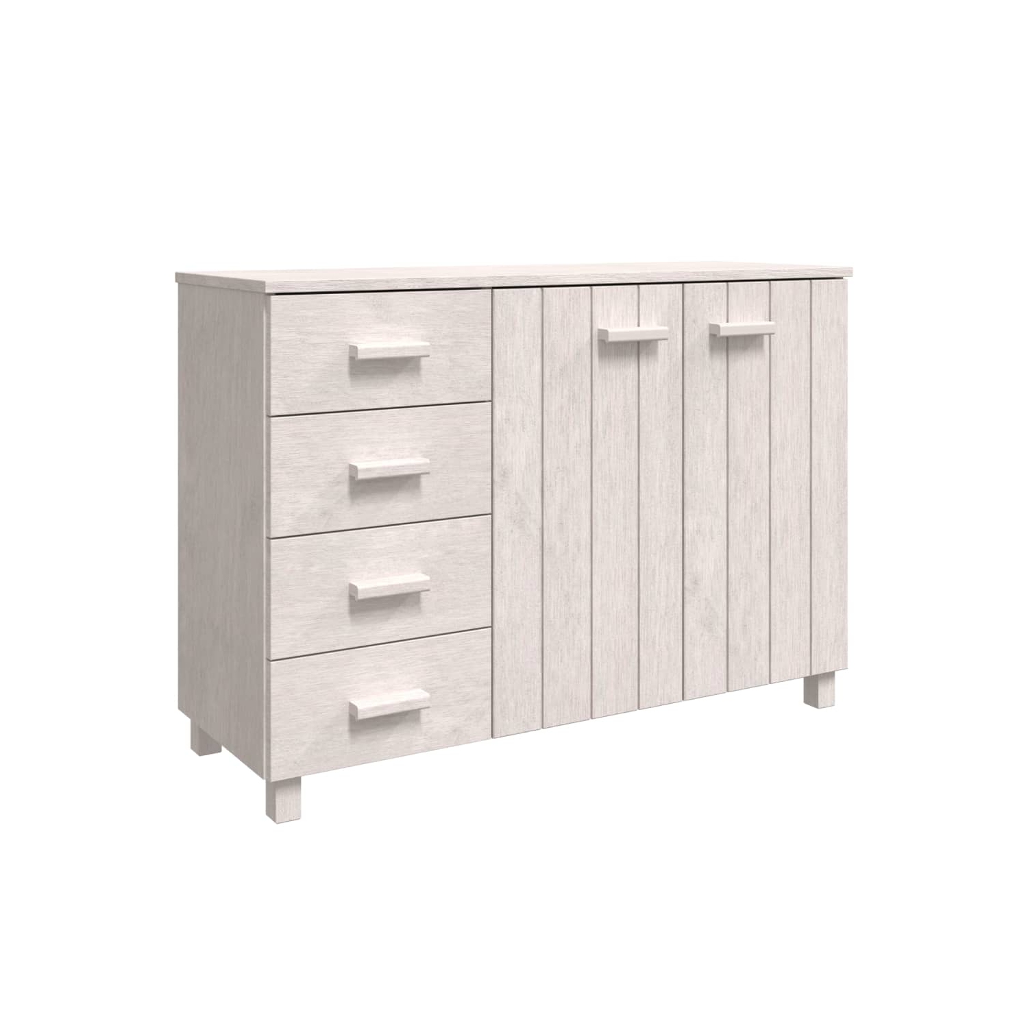 Meuble de rangement VisdaXL HAMAR blanc 113x40 x 80&nbsp;cm en pin massif