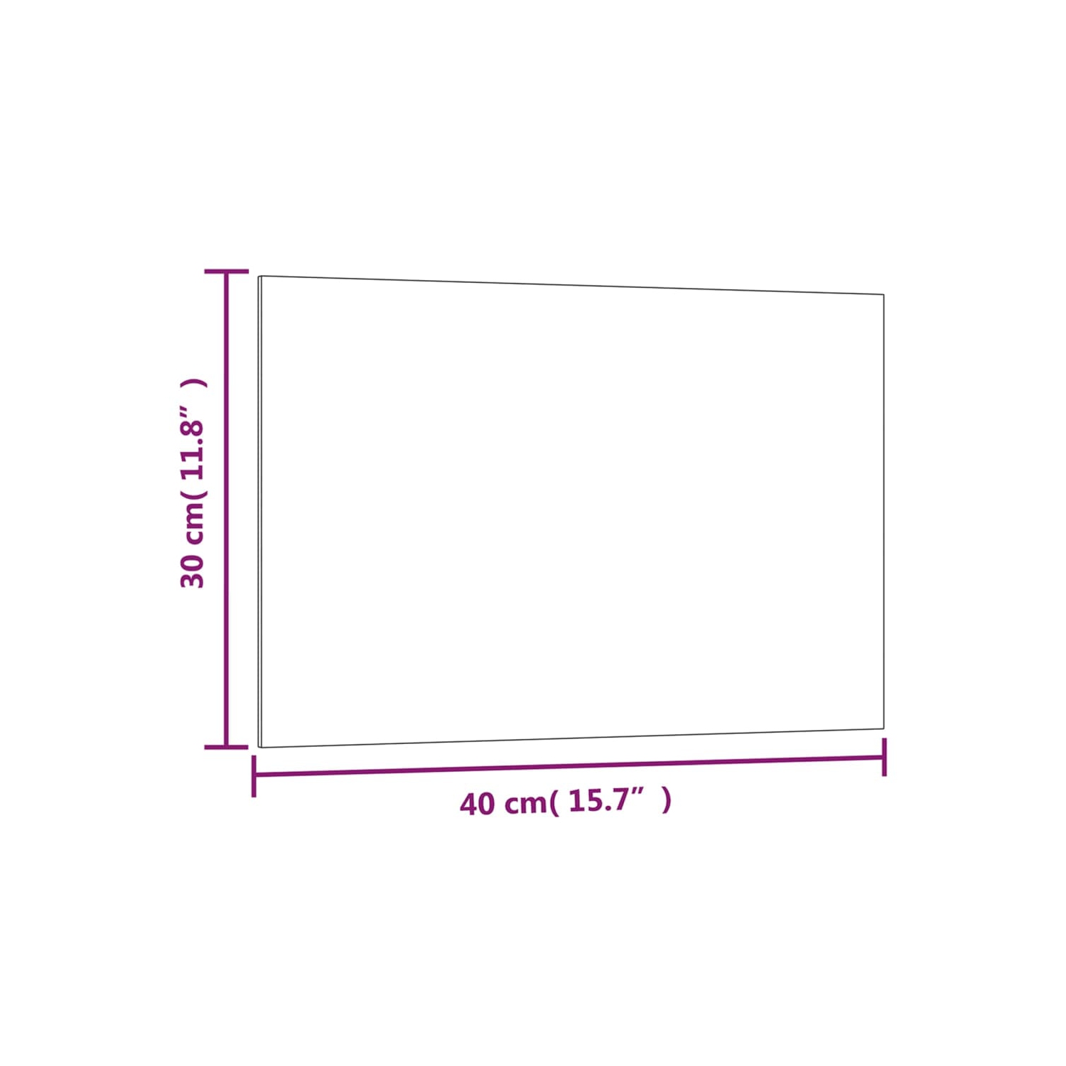 Tableau magnétique mural vidaXL en verre trempé noir 40 x 30 cm