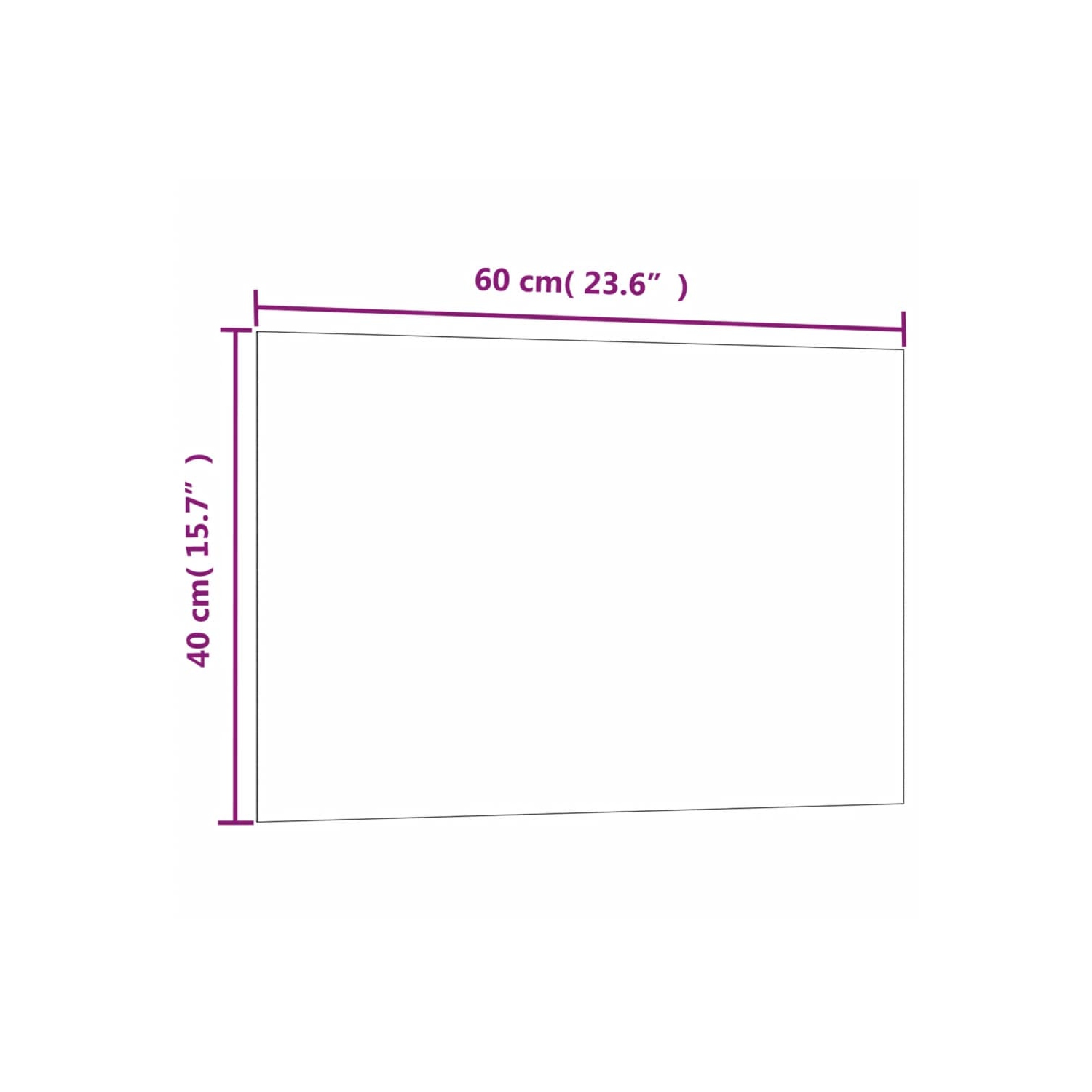 Tableau magnétique mural vidaXL&nbsp;en verre trempé blanc de 60&nbsp;po 40&nbsp;cm
