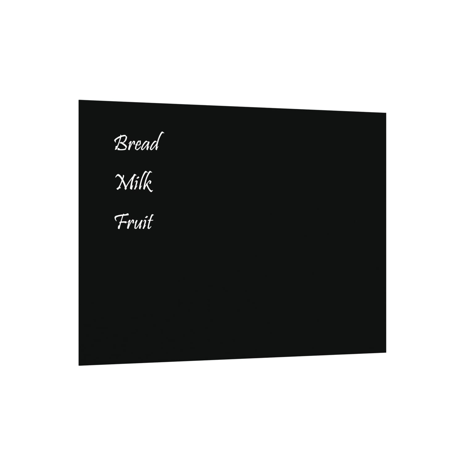 Tableau magnétique mural vidaXL&nbsp;en verre trempé noir de 80&nbsp;po 60&nbsp;cm