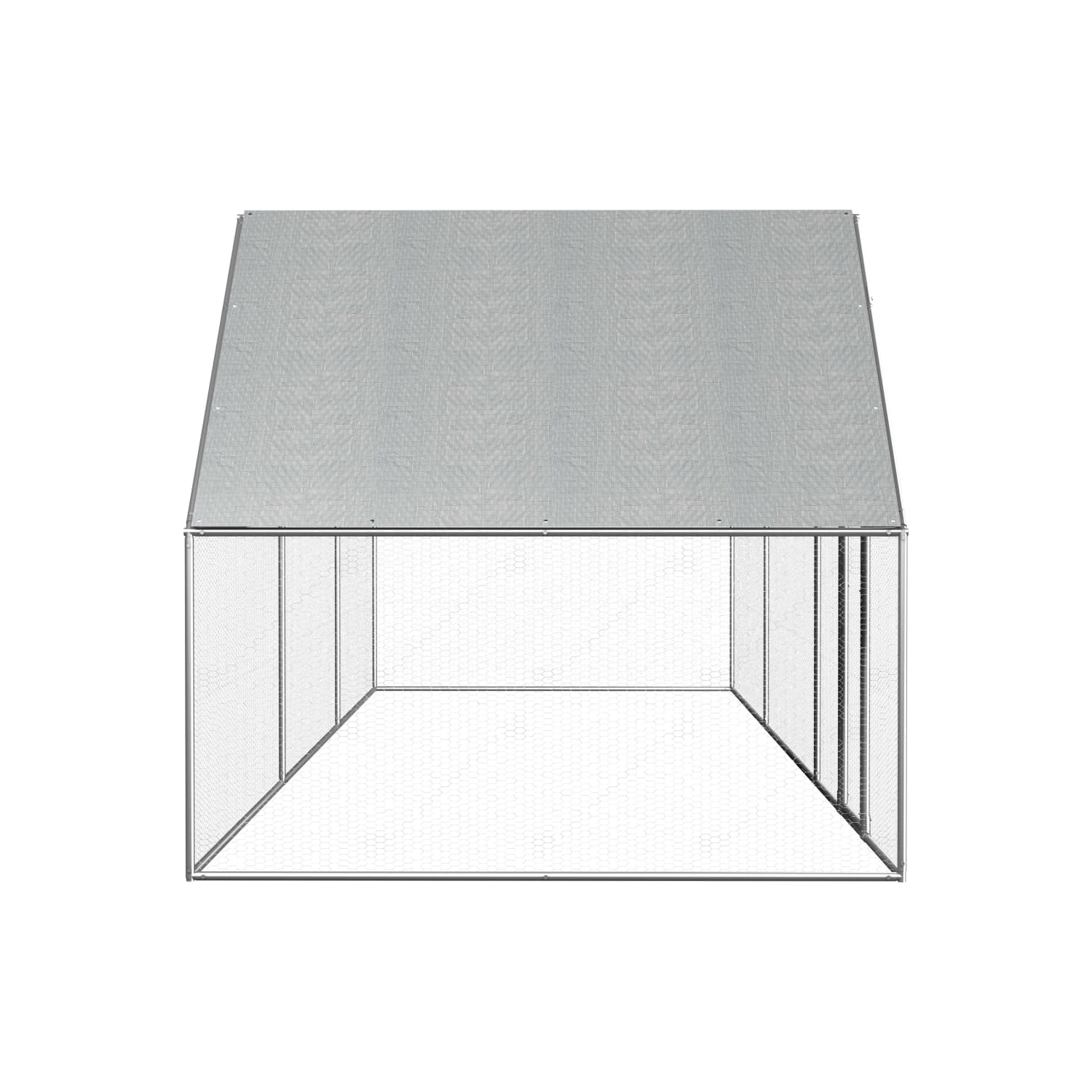 vidaXL Chicken Coop 6x2x2 m Galvanised Steel