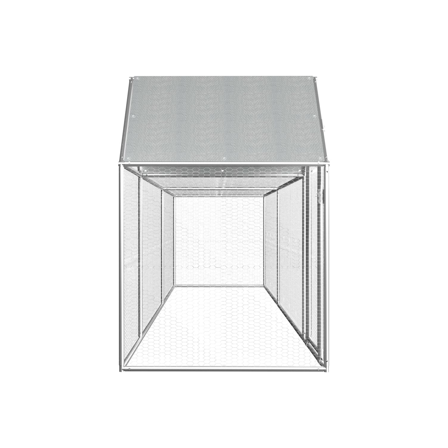 VidaXL Chicken Coop 5x1x1,5 m acier galvanisé