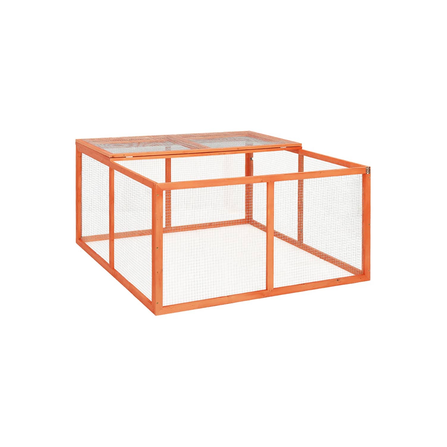 vidaXL Rabbit Hutch 124x120x60 cm Solid Firwood