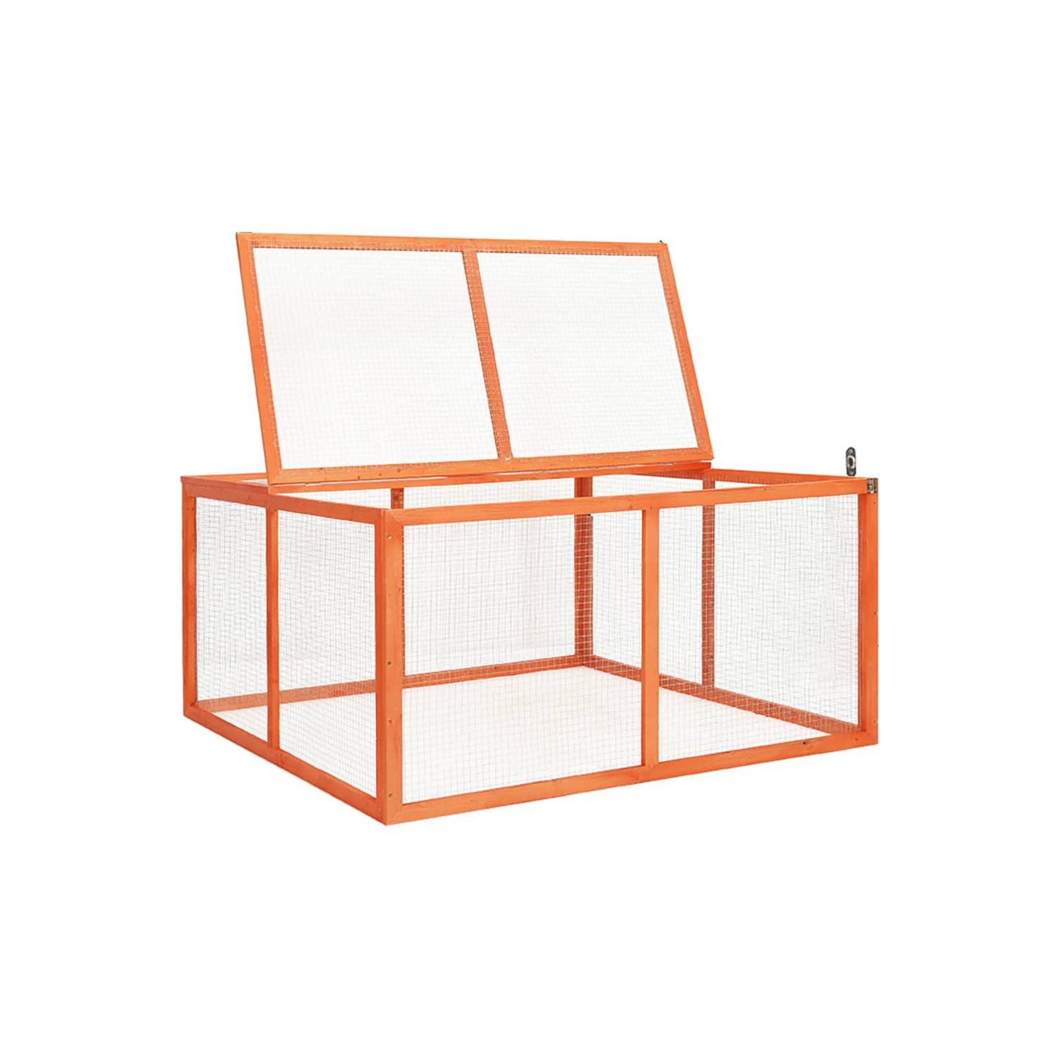 vidaXL Rabbit Hutch 124x120x60 cm Solid Firwood