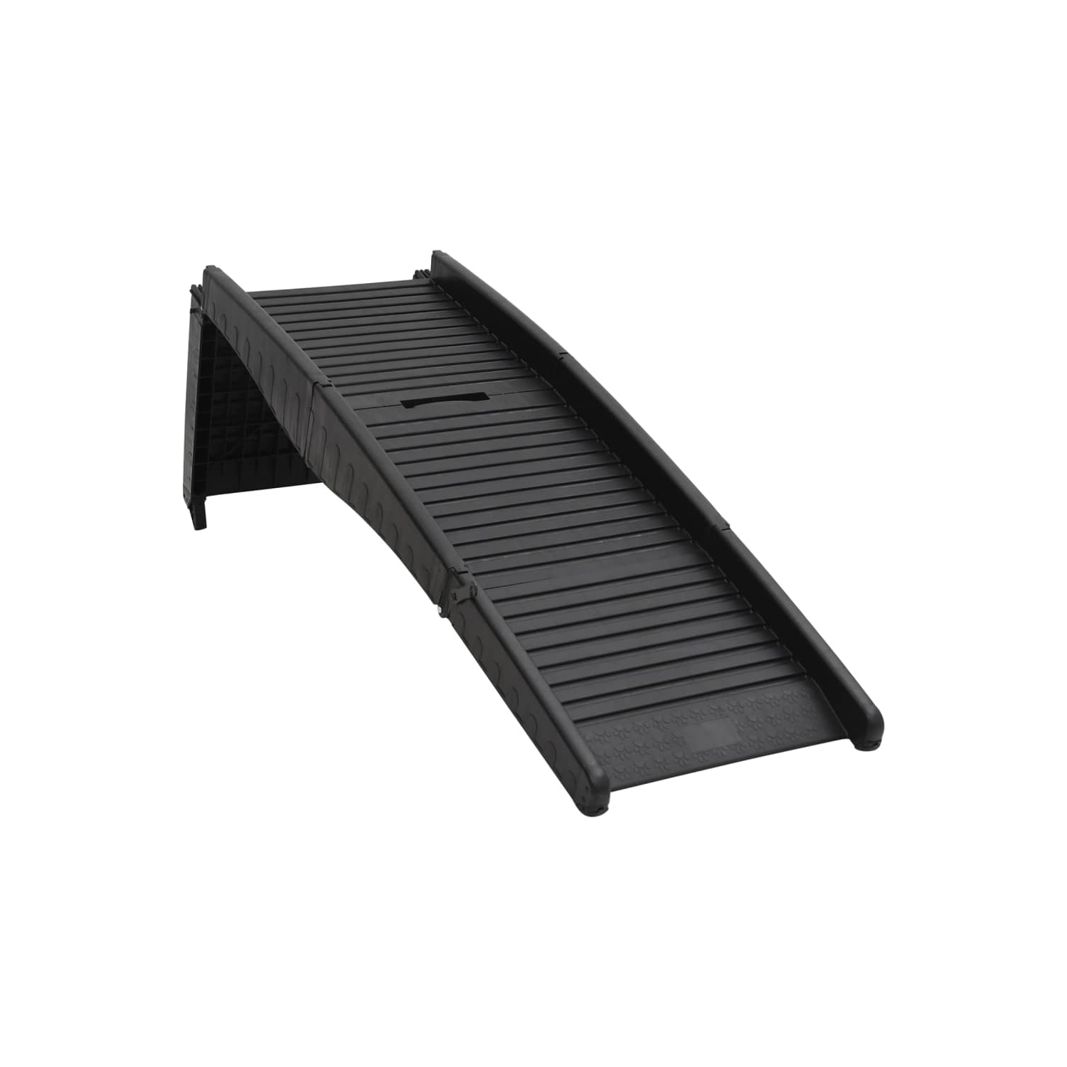 vidaXL Folding Dog Ramp Black 153x40x12.5 cm Plastic