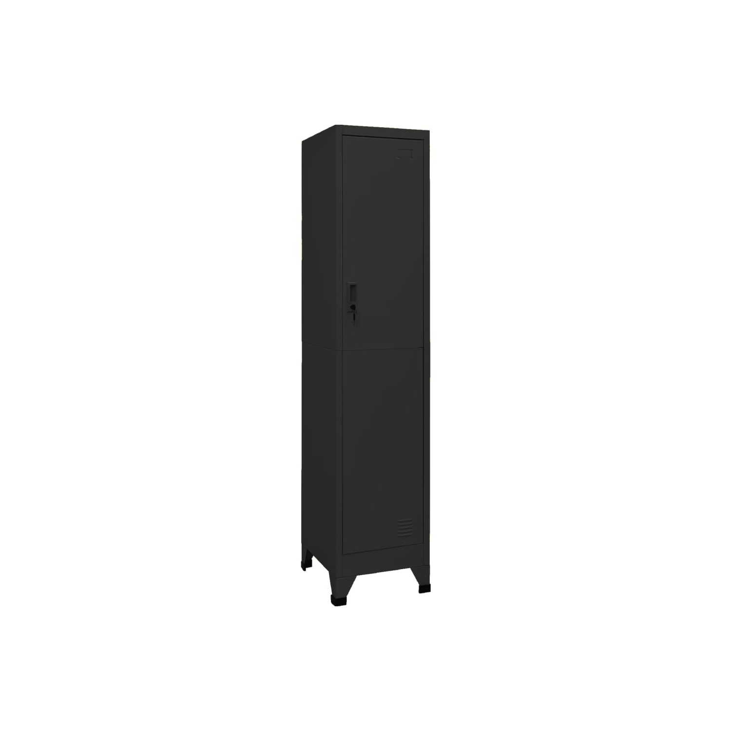 vidaXL Locker Cabinet Black 38x45x180 cm Steel