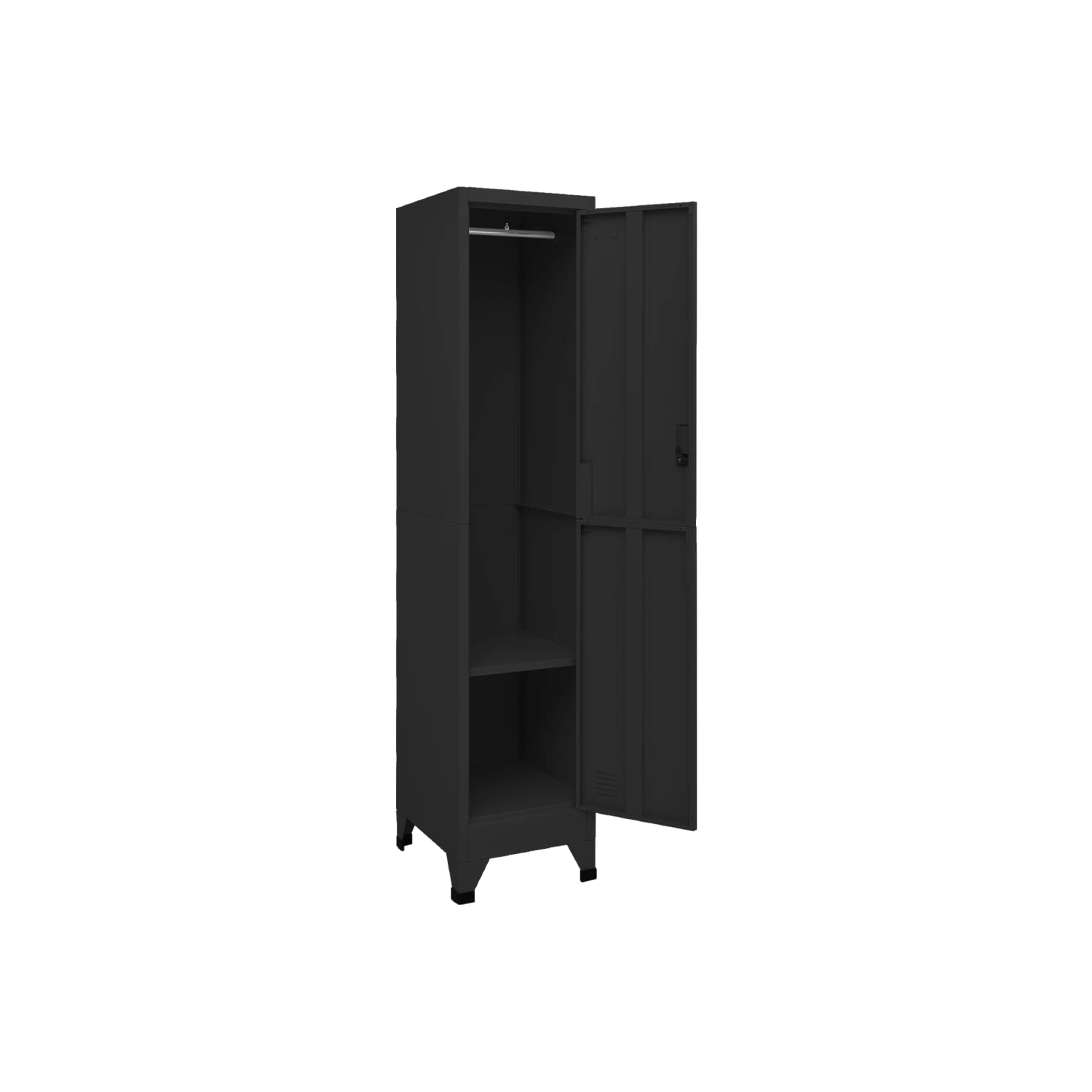 vidaXL Locker Cabinet Black 38x45x180 cm Steel