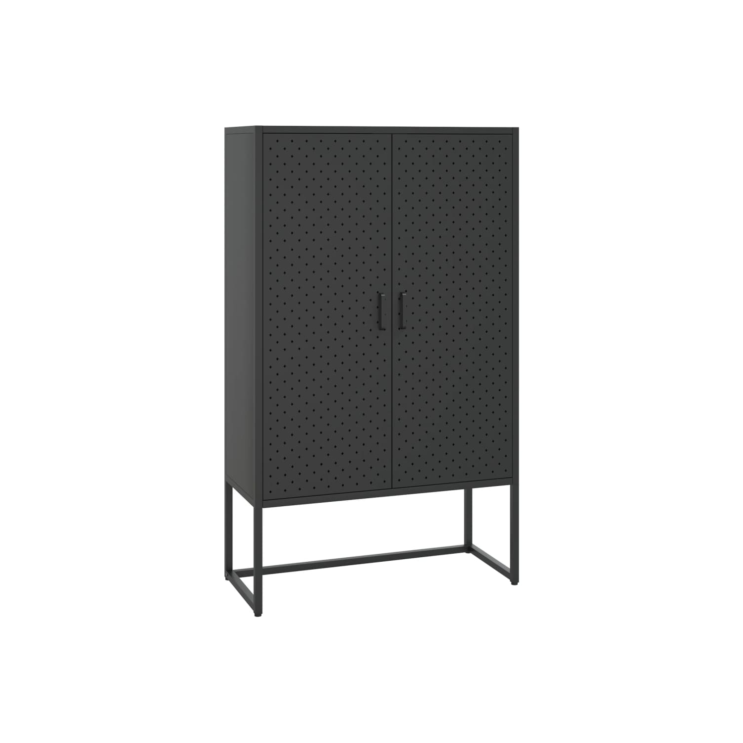 vidaXL Highboard Black 80x35x135 cm Steel