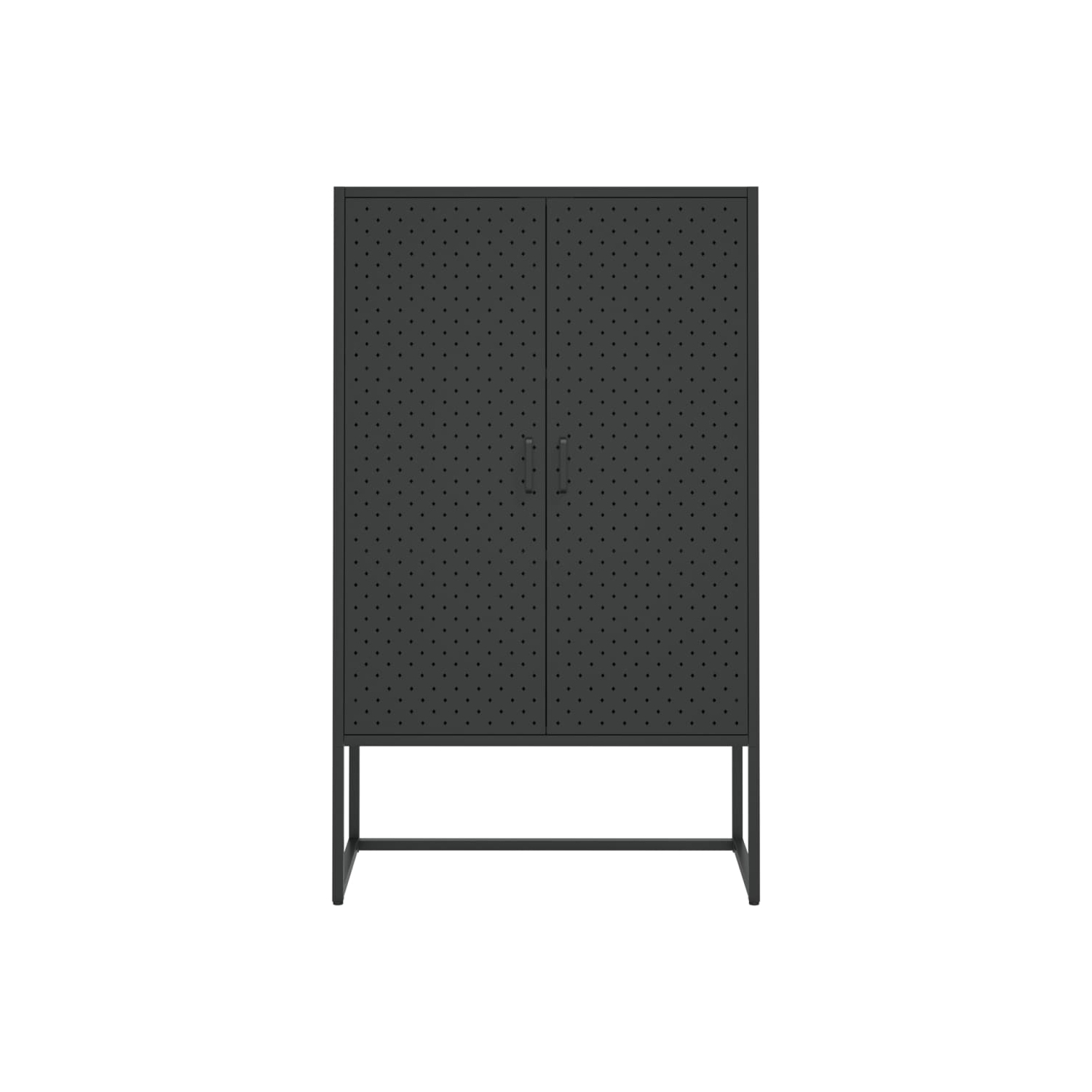 vidaXL Highboard Black 80x35x135 cm Steel