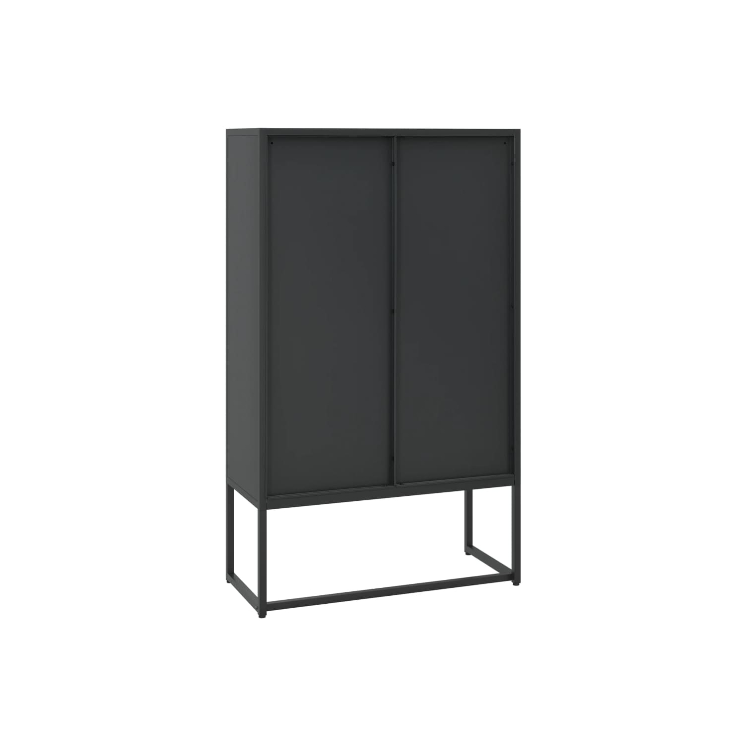 vidaXL Highboard Black 80x35x135 cm Steel
