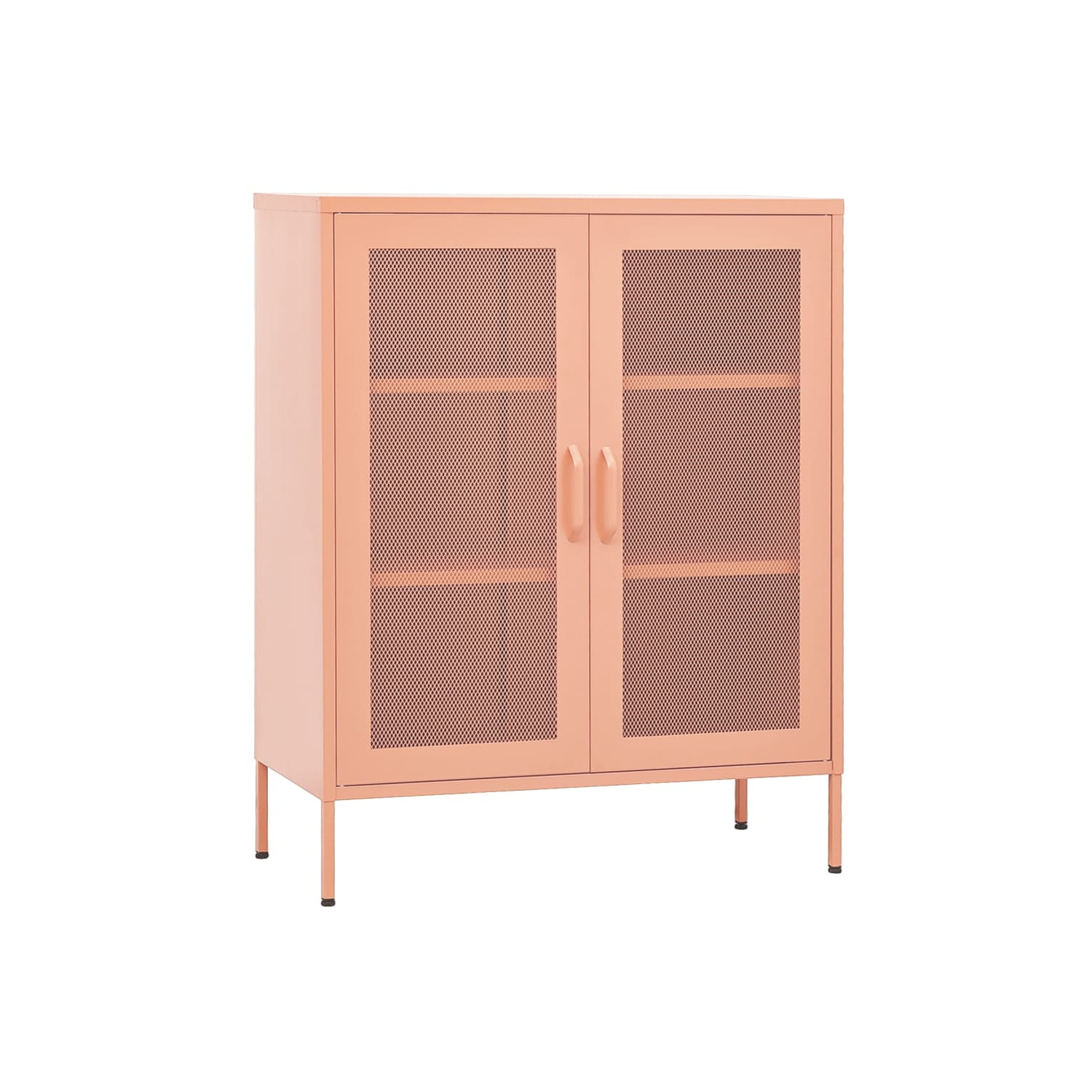 vidaXL Storage Cabinet Pink 80x35x101.5 cm Steel