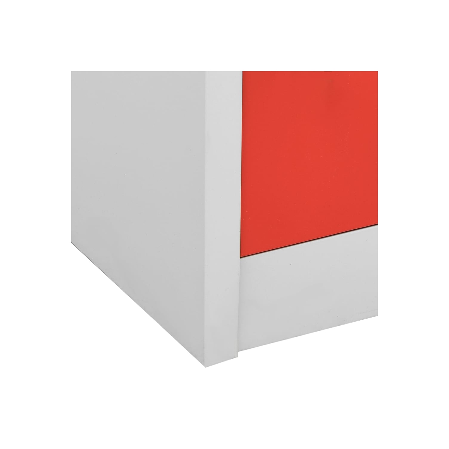 vidaXL Locker Cabinets 2 pcs Light Grey and Red 90x45x92.5 cm Steel